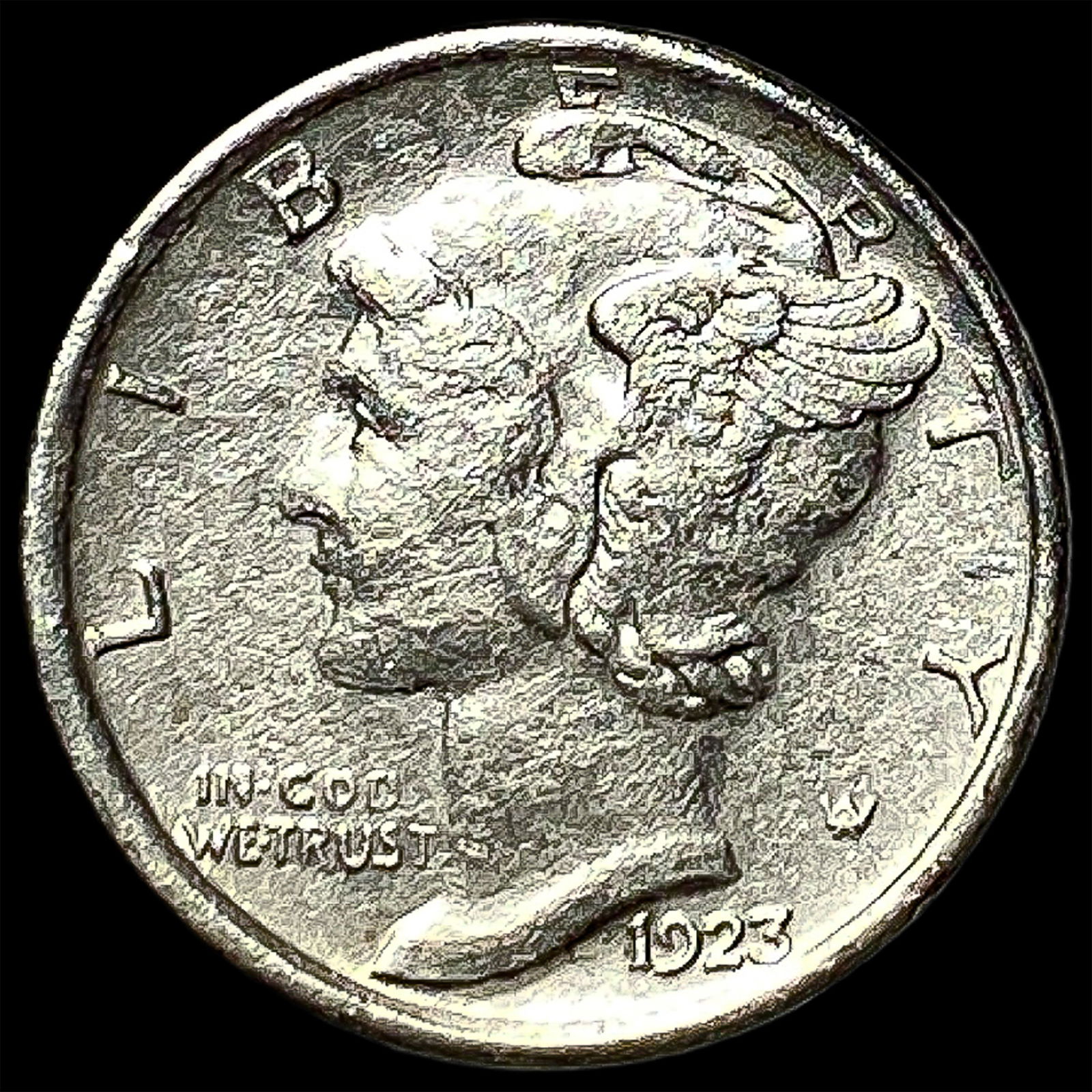 1923-S Silver Mercury Dime UNCIRCULATED (1 of 2)