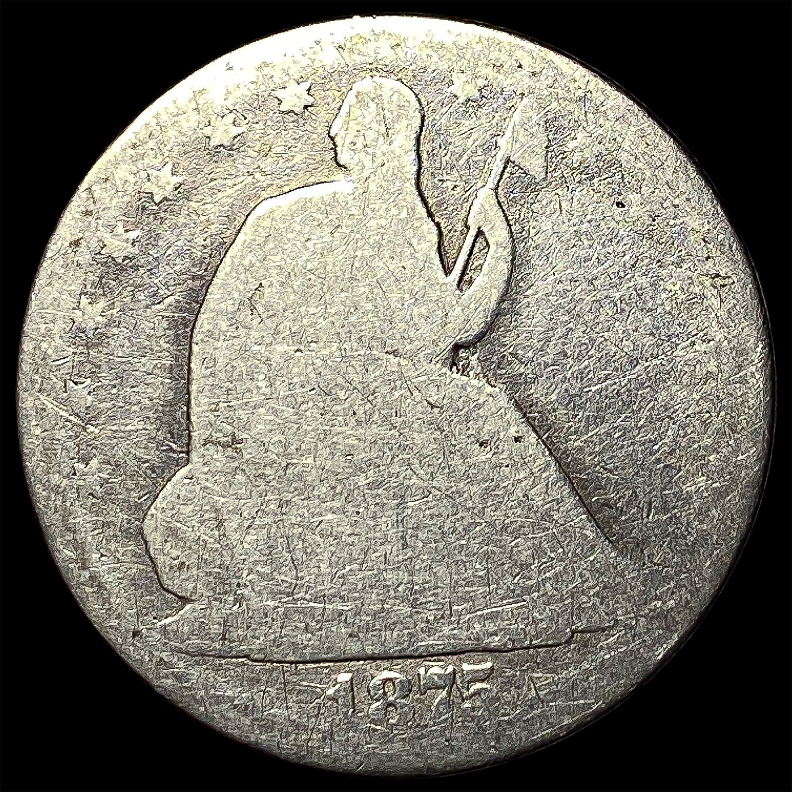 1855 Seated Liberty Quarter NICELY CIRCULATED: 1855 Seated Liberty Quarter NICELY CIRCULATED