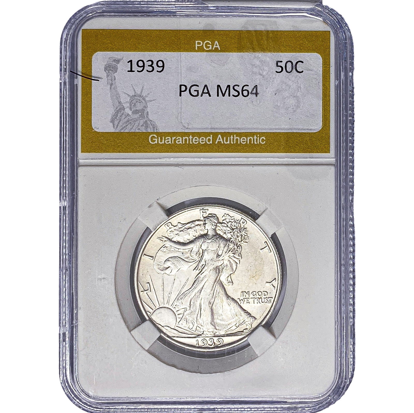 1939 Walking Liberty Half Dollar PGA MS64: 1939 Walking Liberty Half Dollar PGA MS64