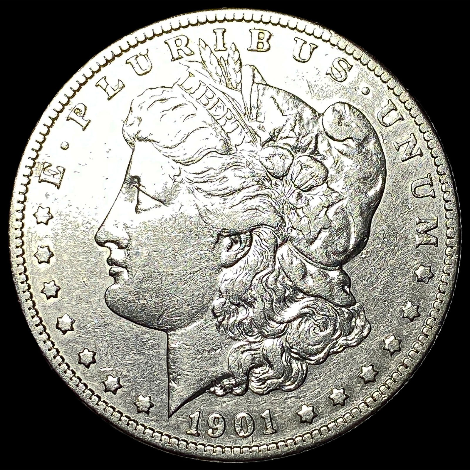 1901-S Silver Morgan Dollar ABOUT UNCIRCULATED (1 of 2)