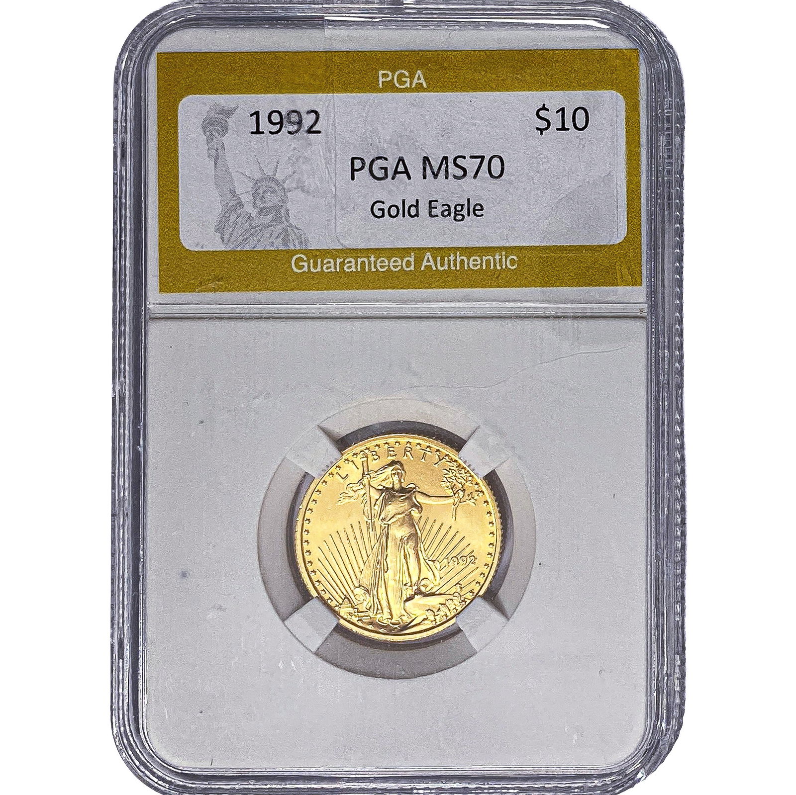 1992 1/4oz $10 Gold Eagle PGA MS70 (1 of 2)