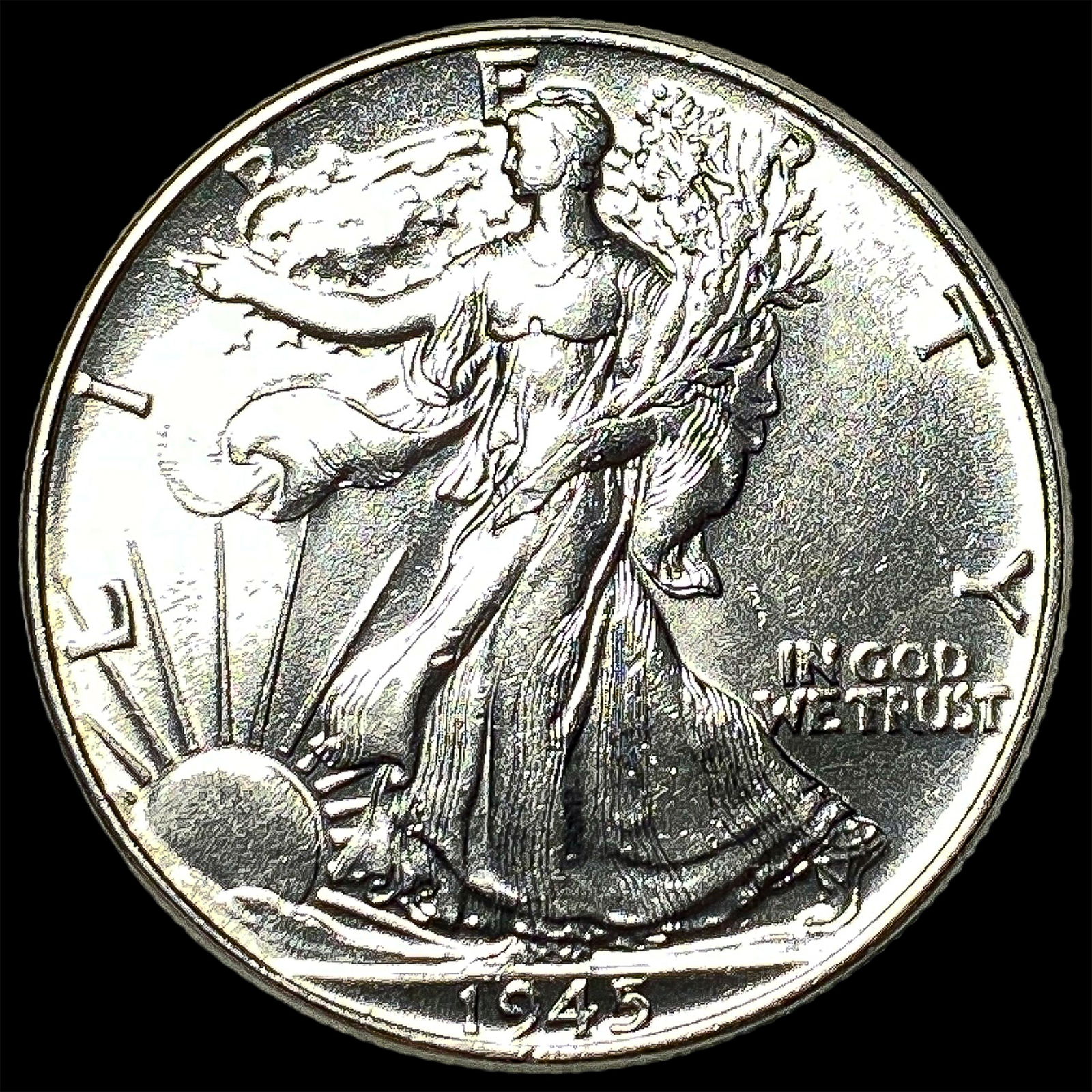1945 Walking Liberty Half Dollar CHOICE BU: 1945 Walking Liberty Half Dollar CHOICE BU