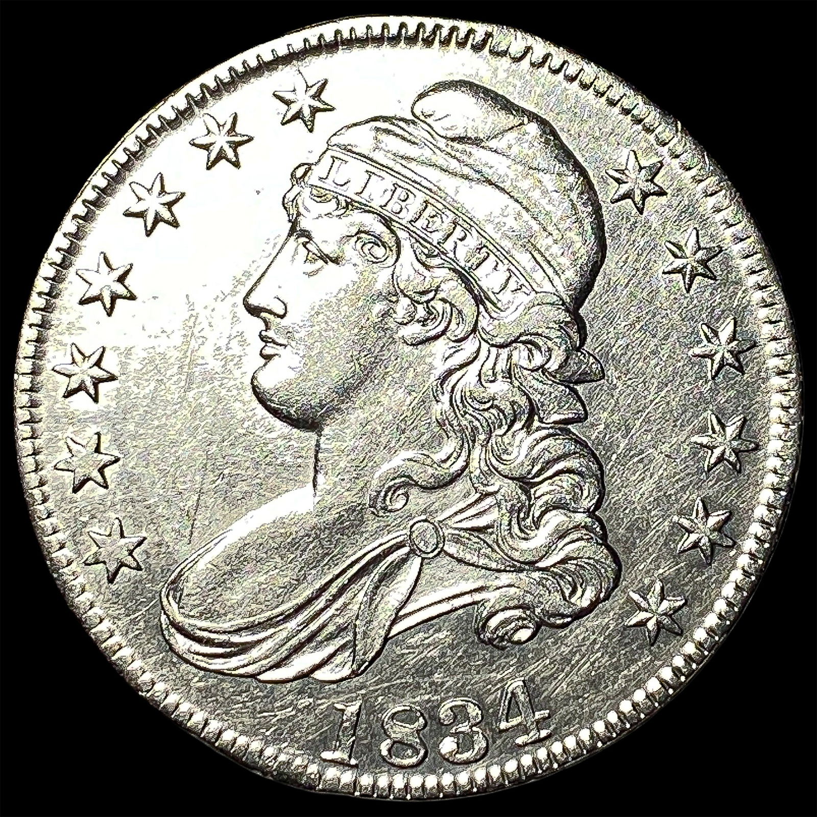 1834 Capped Bust Half Dollar UNCIRCULATED (1 of 2)