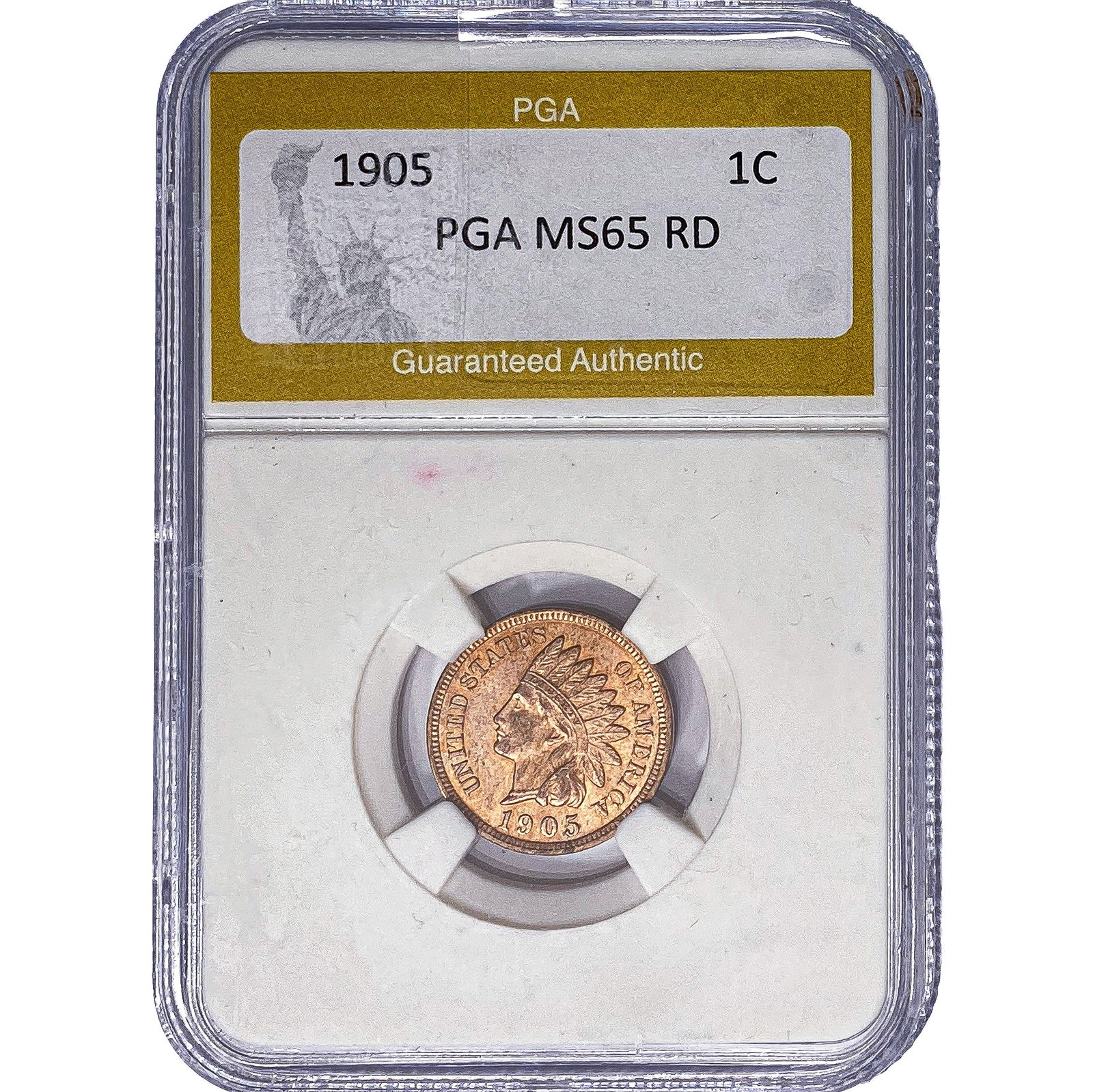 1905 Indian Head Cent PGA MS65 RD (1 of 2)