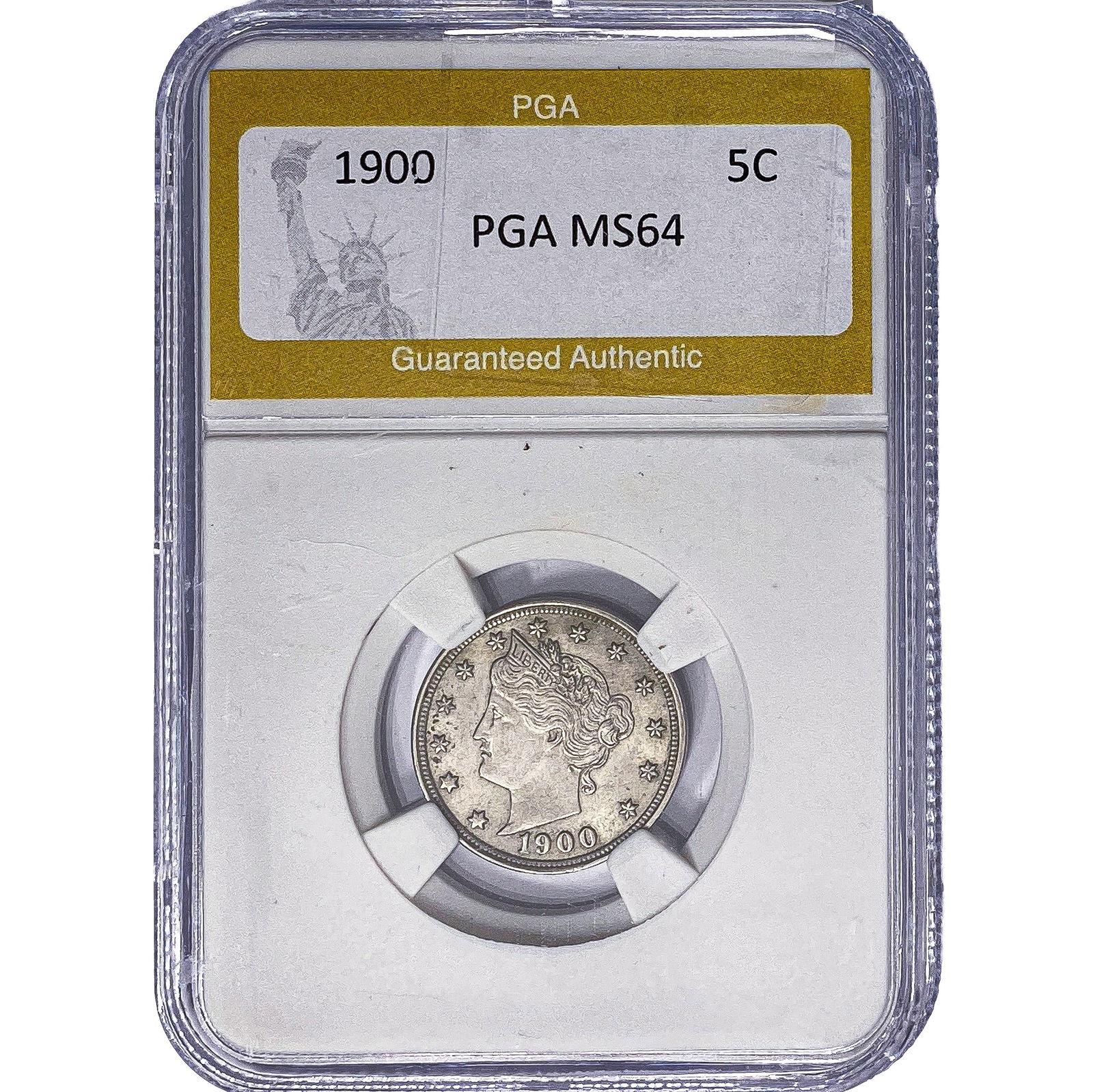 1900 Liberty Victory Nickel PGA MS64: 1900 Liberty Victory Nickel PGA MS64