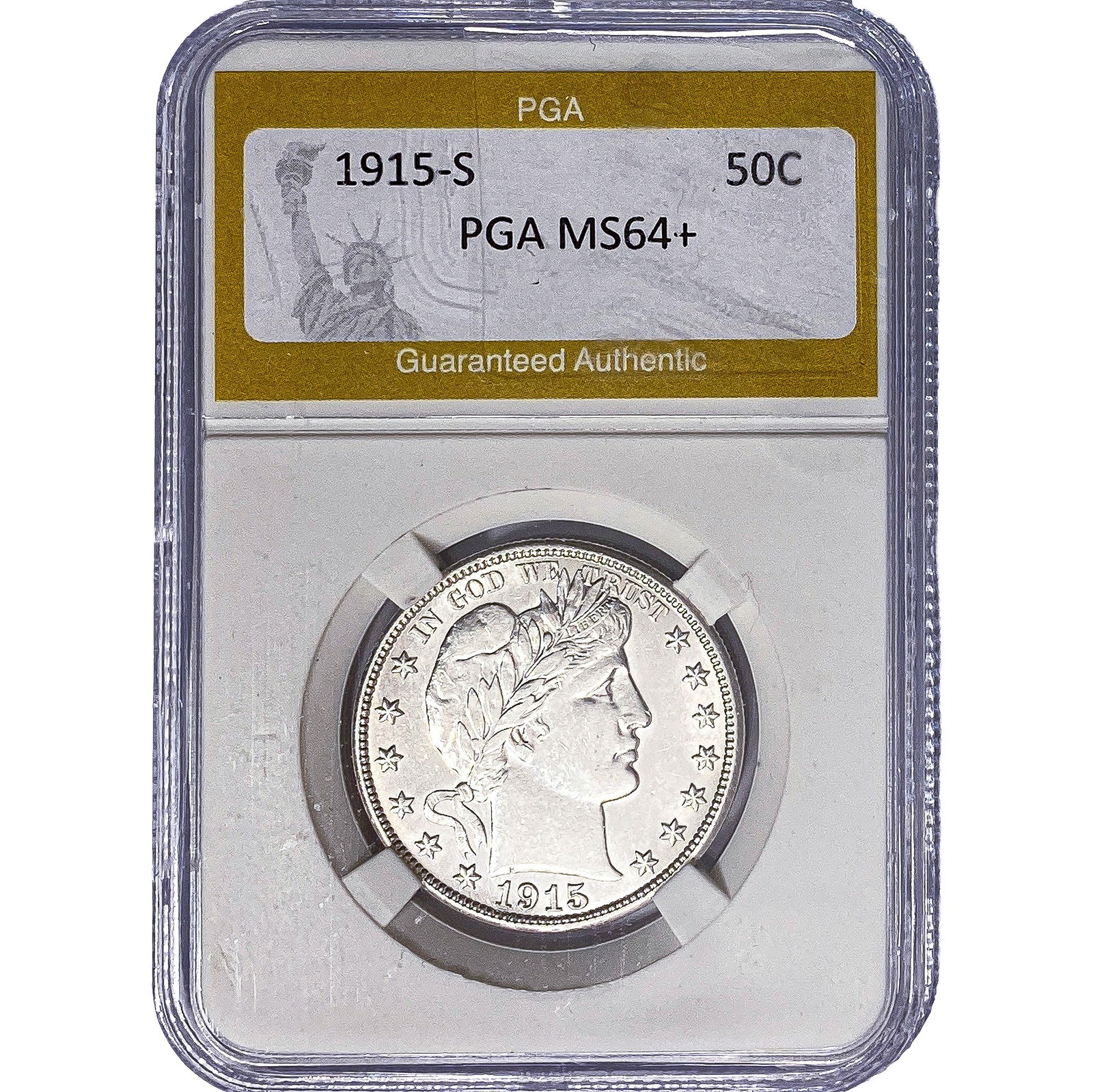 1915-S Barber Half Dollar PGA MS64+ (1 of 2)