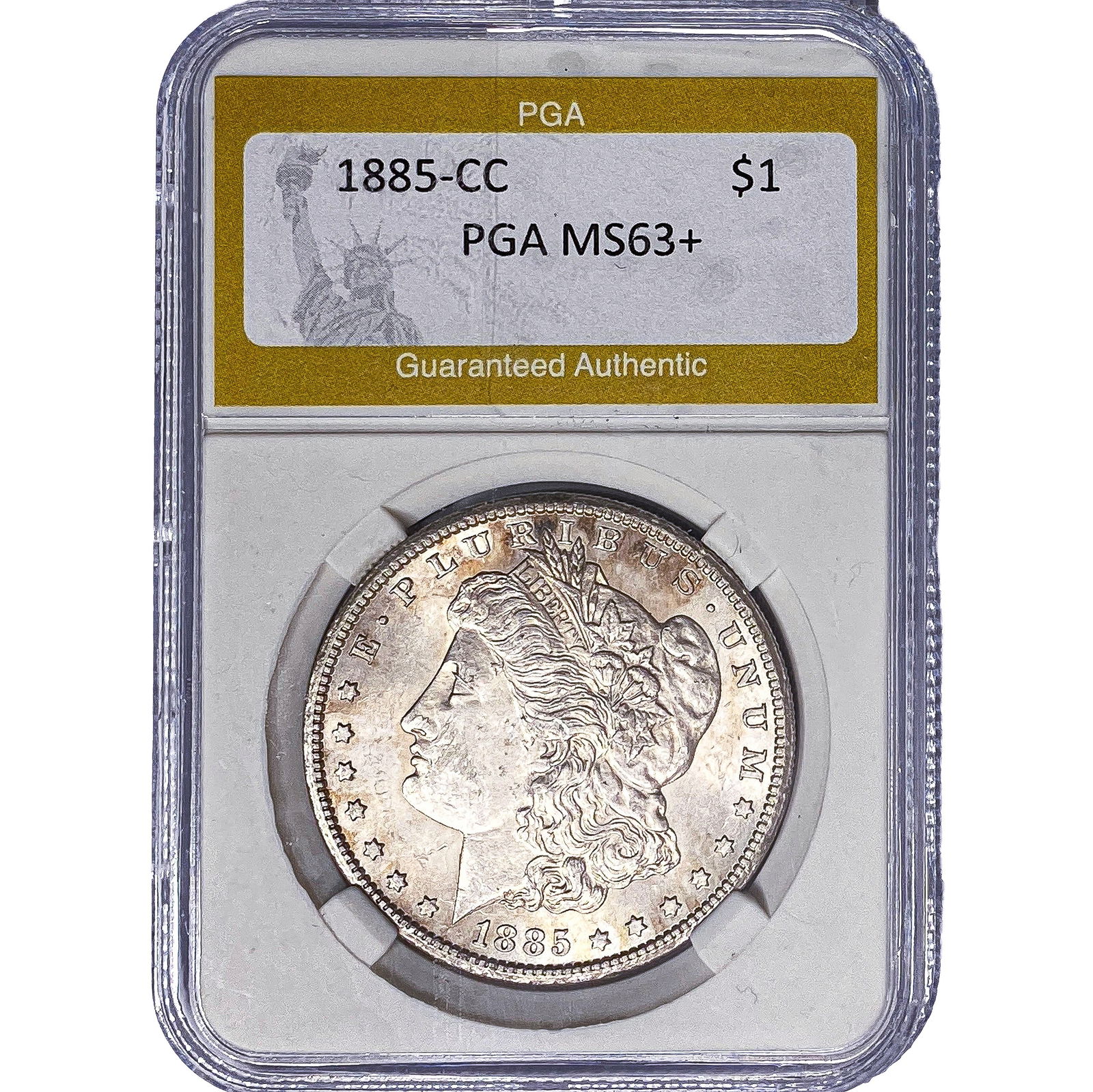 1885-CC Morgan Silver Dollar PGA MS63+ (1 of 2)