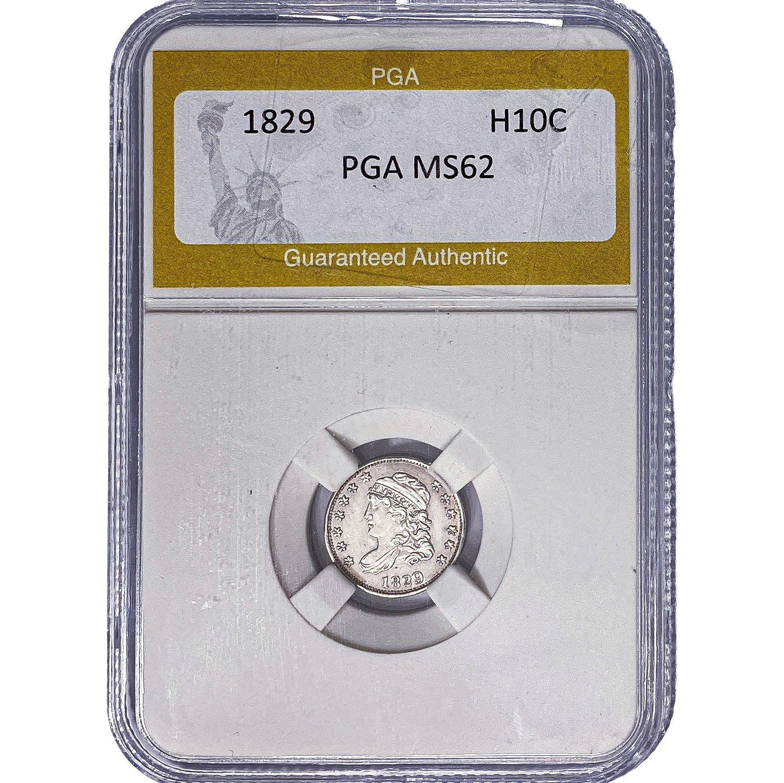 1829 Capped Bust Half Dime PGA MS62: 1829 Capped Bust Half Dime PGA MS62