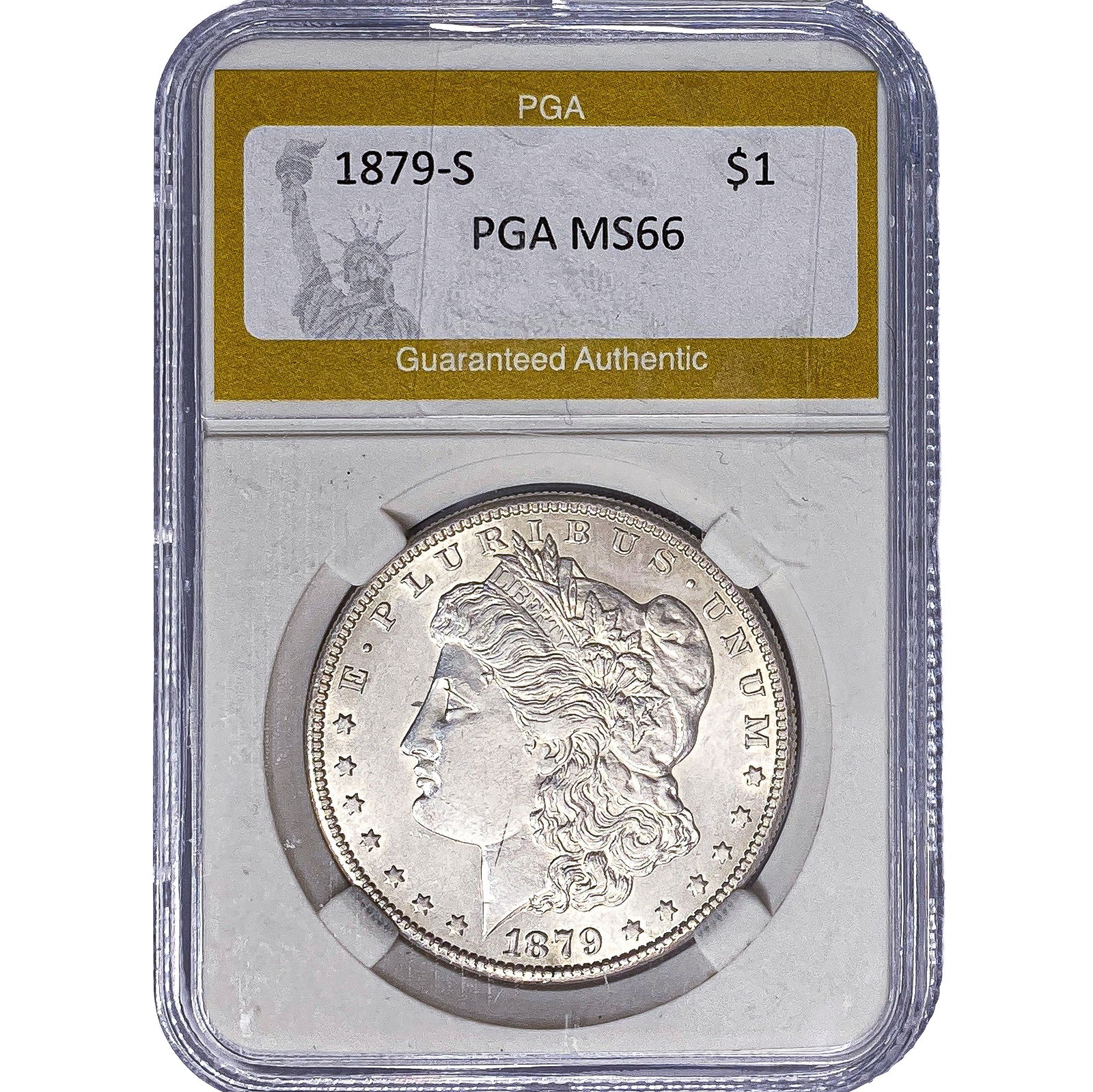 1879-S Morgan Silver Dollar PGA MS66: 1879-S Morgan Silver Dollar PGA MS66