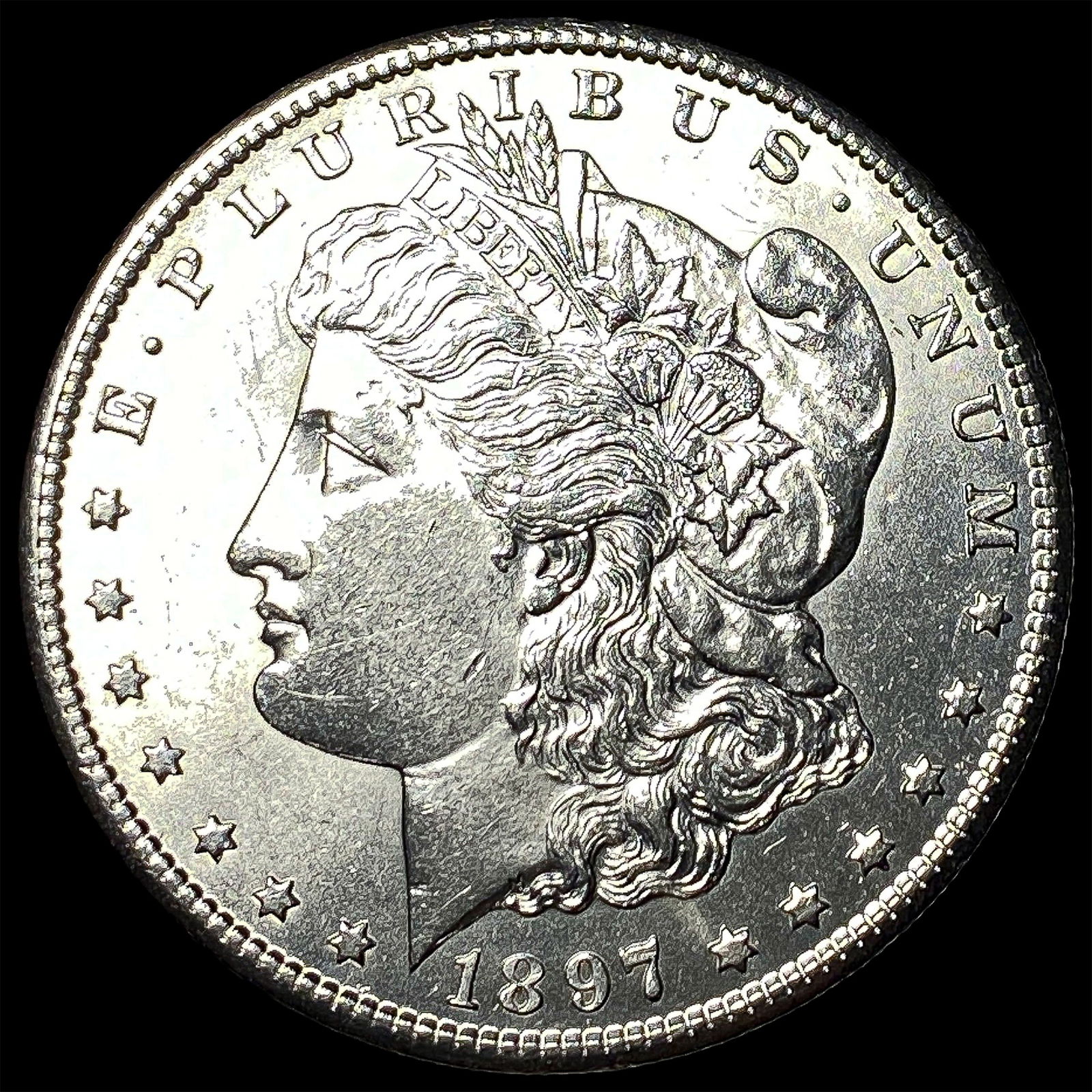 1897-S Silver Morgan Dollar CHOICE BU (1 of 2)