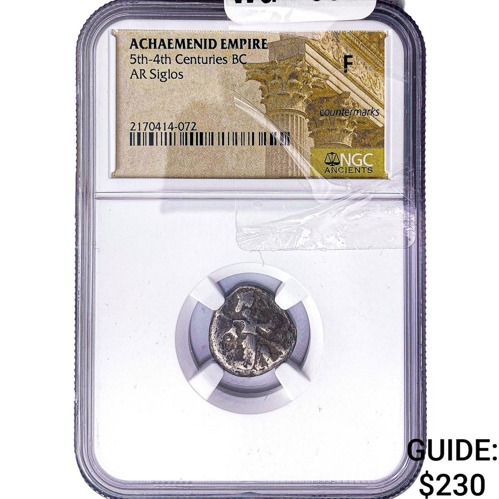 Achaemenid Empire 5th-4th Centuries BC Silver Siglos NGC F: Achaemenid Empire 5th-4th Centuries BC Silver Siglos NGC F