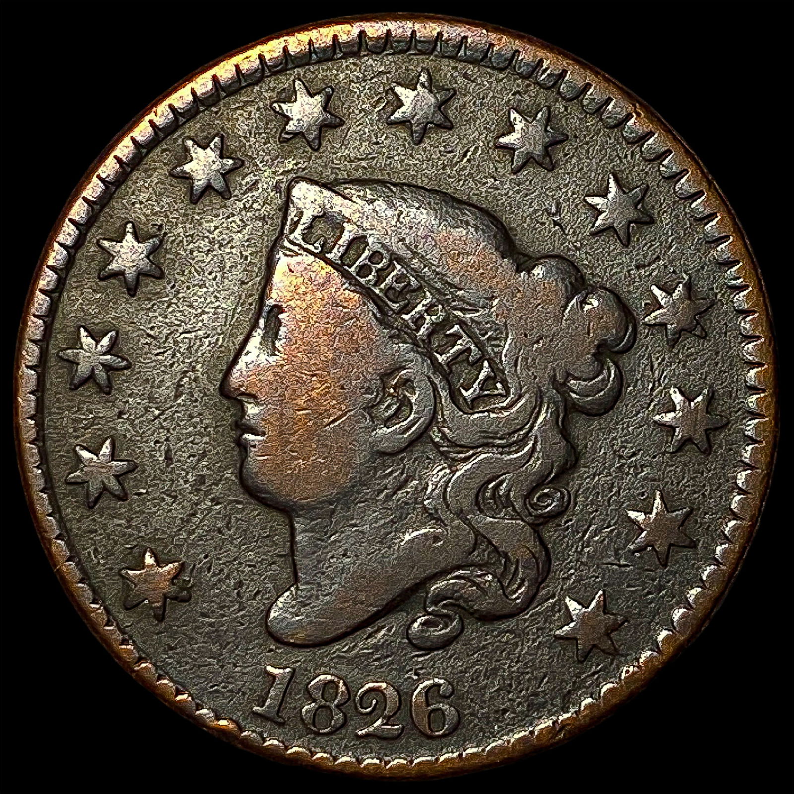1826 Coronet Head Large Cent LIGHTLY CIRCULATED (1 of 2)