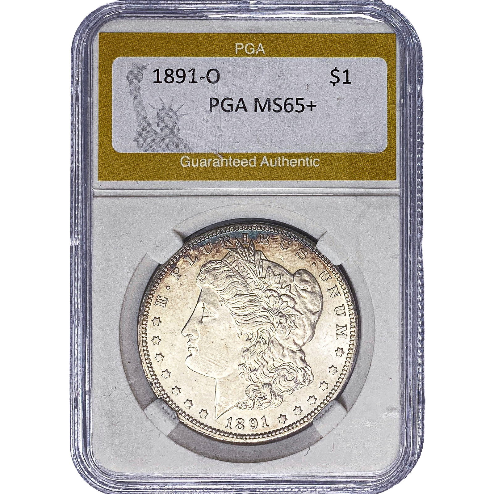 1891-O Morgan Silver Dollar PGA MS65+: 1891-O Morgan Silver Dollar PGA MS65+