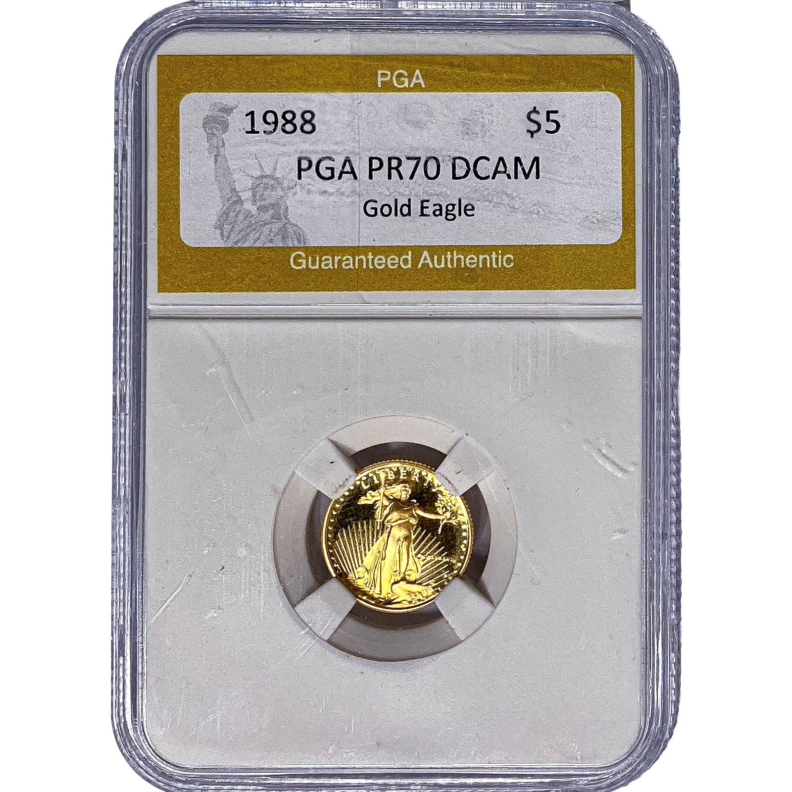 1988 1/10oz $5 Gold Eagle PGA PR70 DCAM (1 of 2)