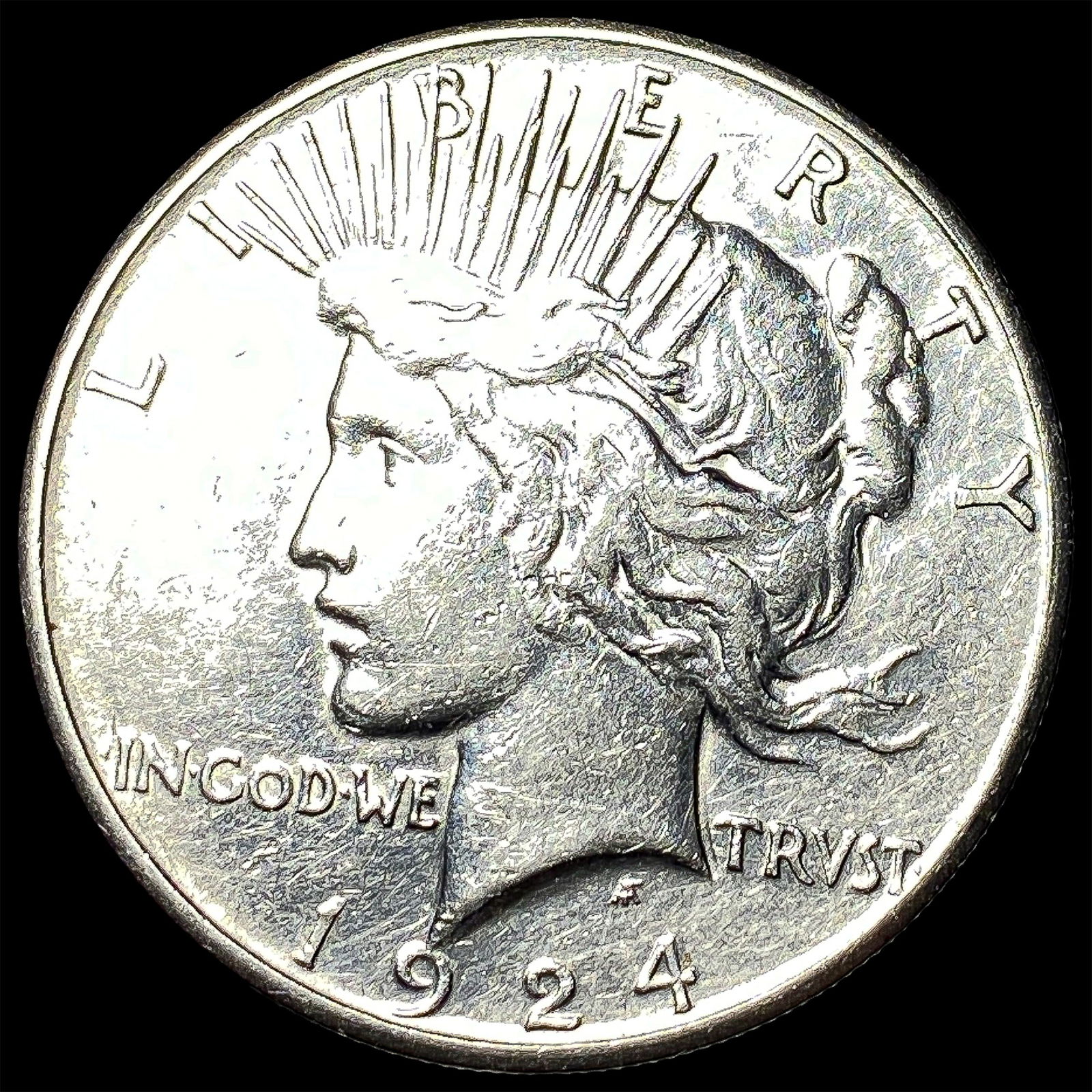 1924-S Silver Peace Dollar CLOSELY UNCIRCULATED (1 of 2)