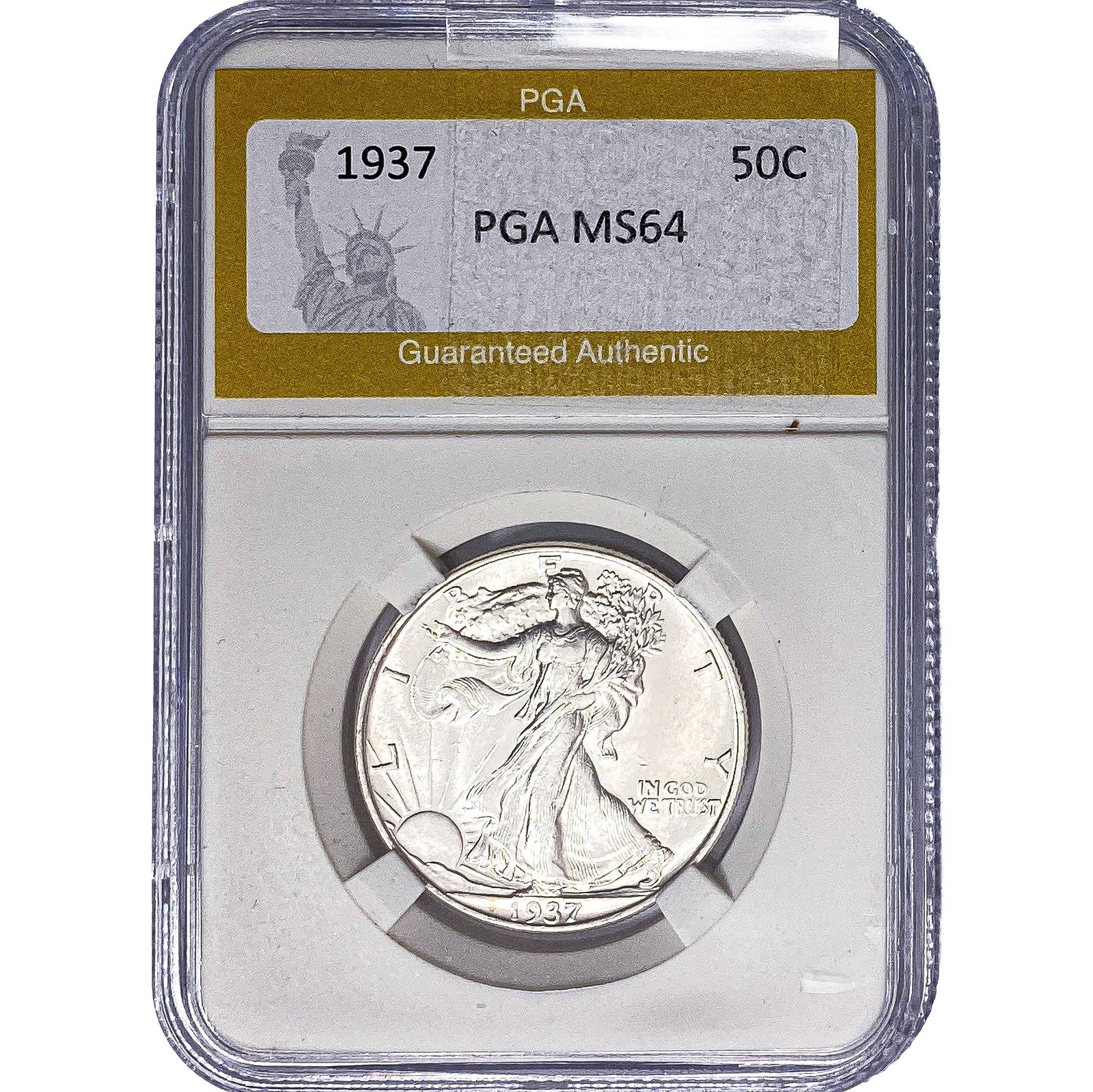 1937 Walking Liberty Half Dollar PGA MS64: 1937 Walking Liberty Half Dollar PGA MS64