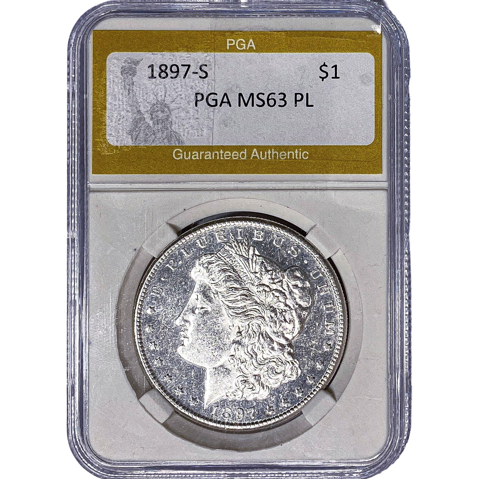 1897-S Morgan Silver Dollar PGA MS63 PL (1 of 2)