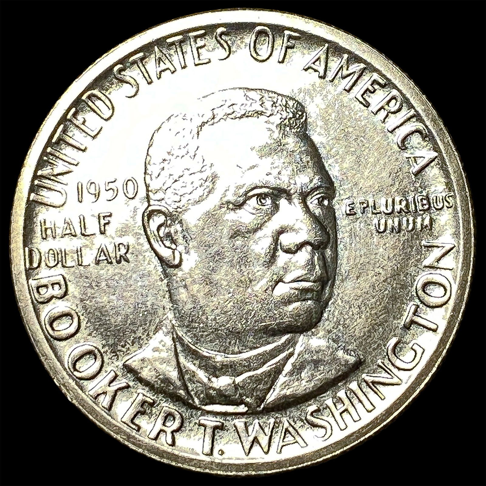 1950 Silver Half Dollar Booker T. Washington UNCIRCULATED: 1950 Silver Half Dollar Booker T. Washington UNCIRCULATED