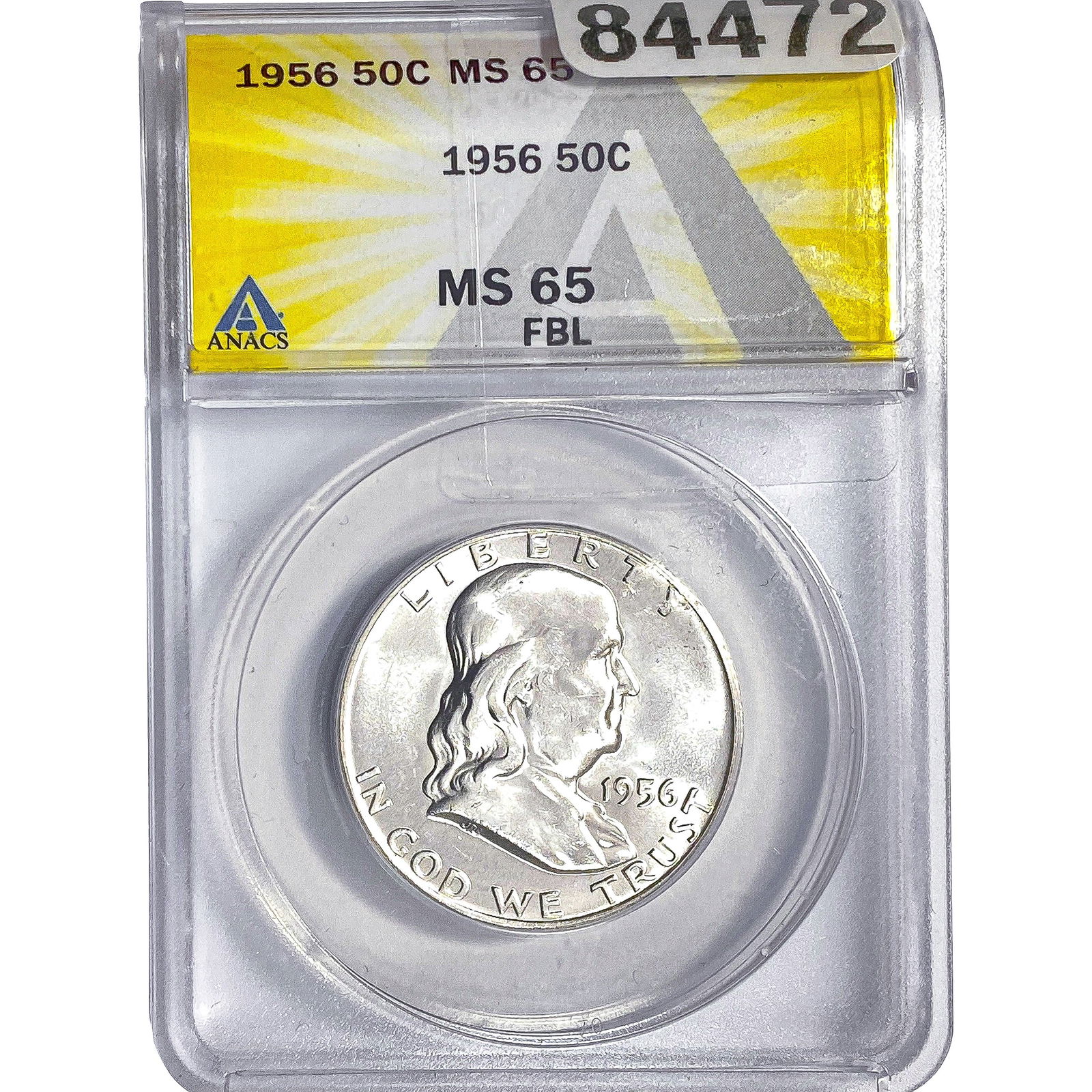 1956 Franklin Half Dollar ANACS MS65 FBL (1 of 2)