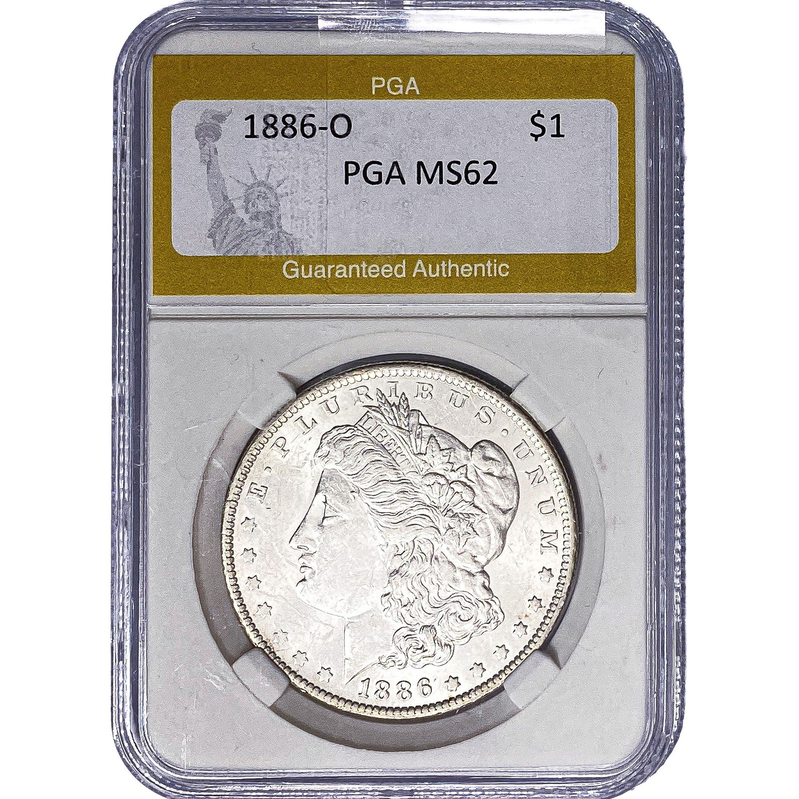 1886-O Morgan Silver Dollar PGA MS62: 1886-O Morgan Silver Dollar PGA MS62