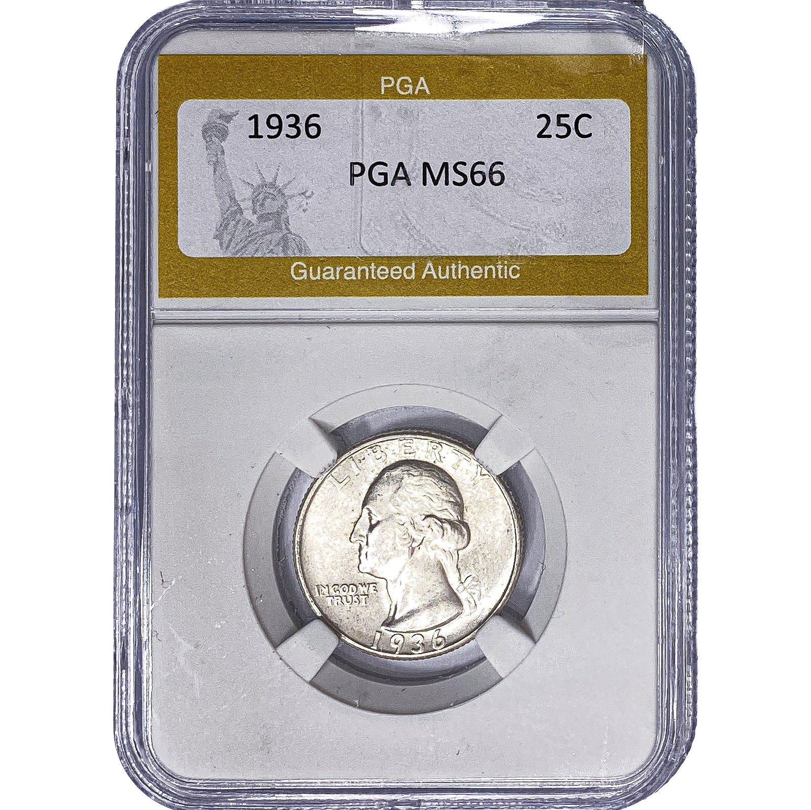 1936 Washington Silver Quarter PGA MS66: 1936 Washington Silver Quarter PGA MS66