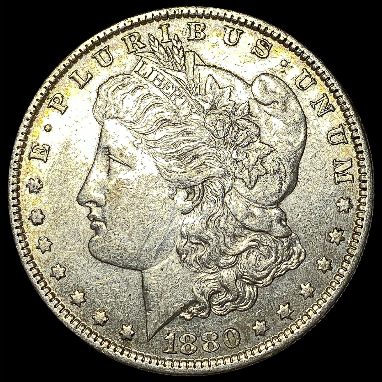 1880-S Silver Morgan Dollar CHOICE AU: 1880-S Silver Morgan Dollar CHOICE AU