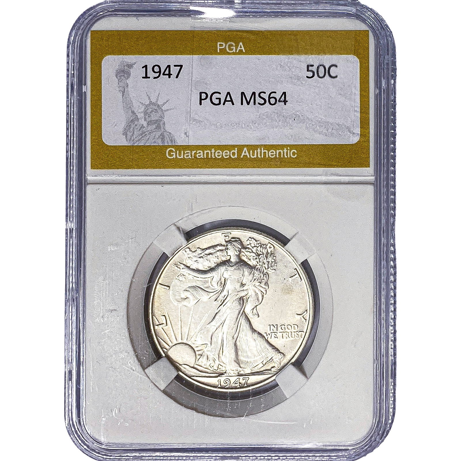 1947 Walking Liberty Half Dollar PGA MS64: 1947 Walking Liberty Half Dollar PGA MS64
