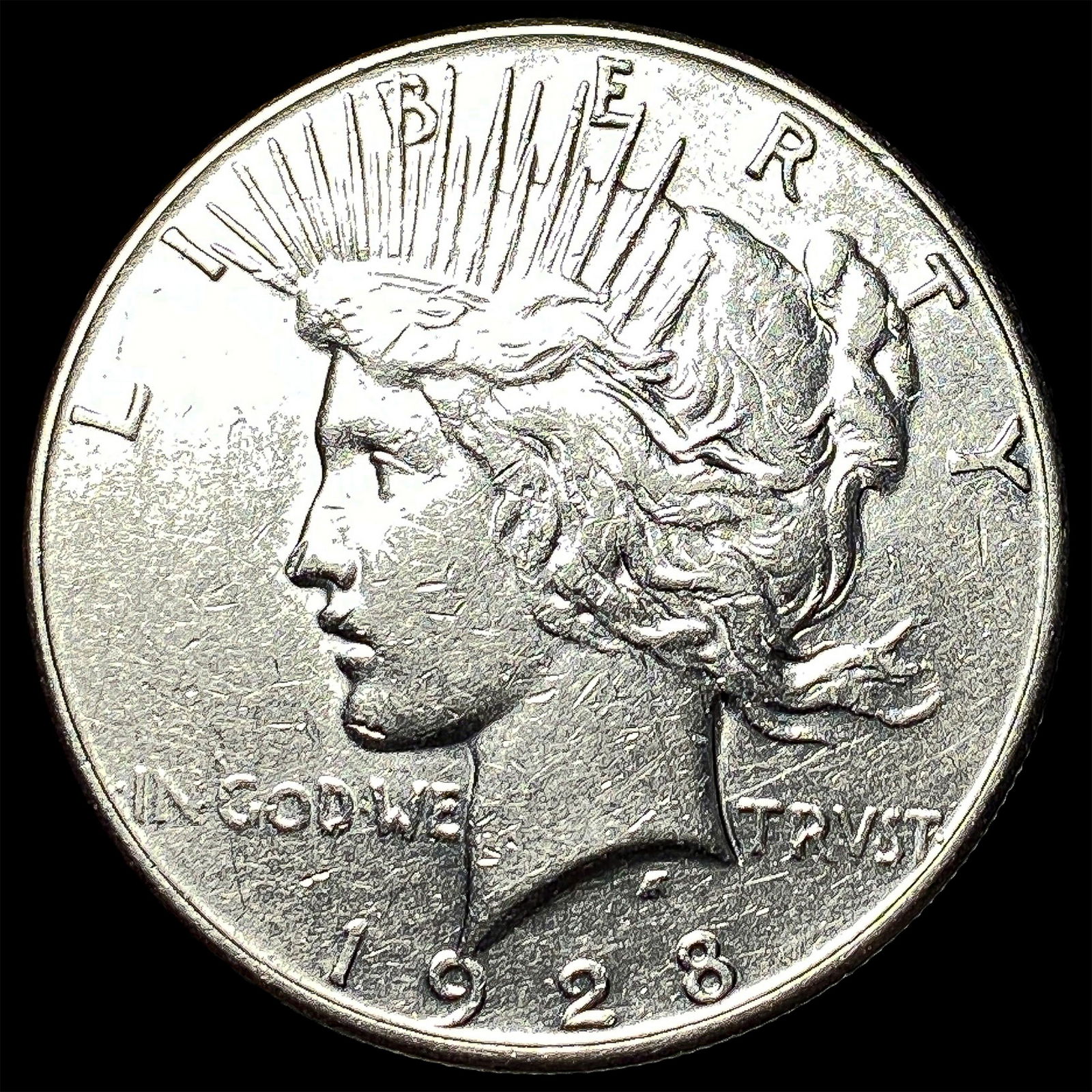 1928 Silver Peace Dollar CLOSELY UNCIRCULATED: 1928 Silver Peace Dollar CLOSELY UNCIRCULATED