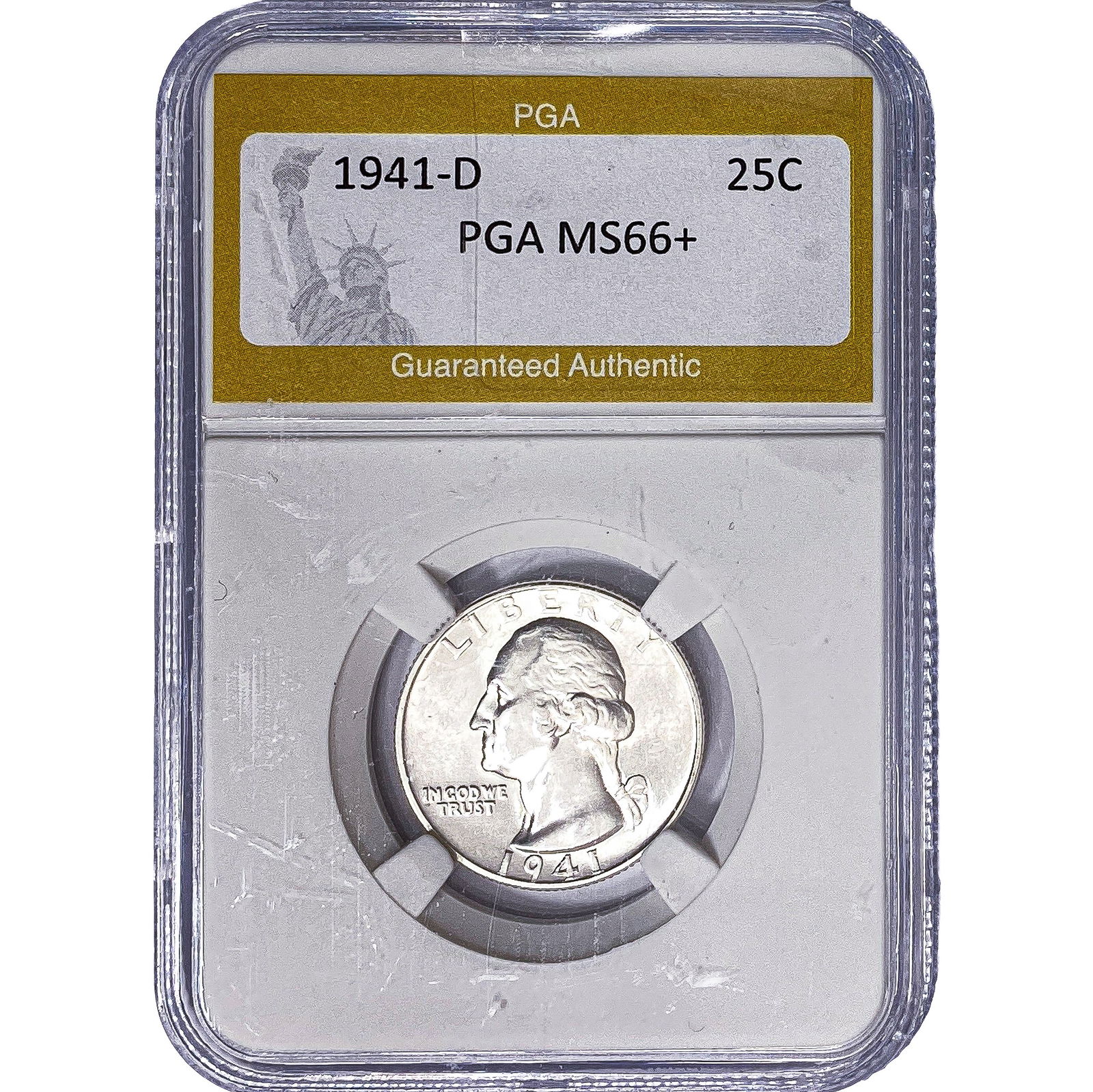 1941-D Washington Silver Quarter PGA MS66+: 1941-D Washington Silver Quarter PGA MS66+