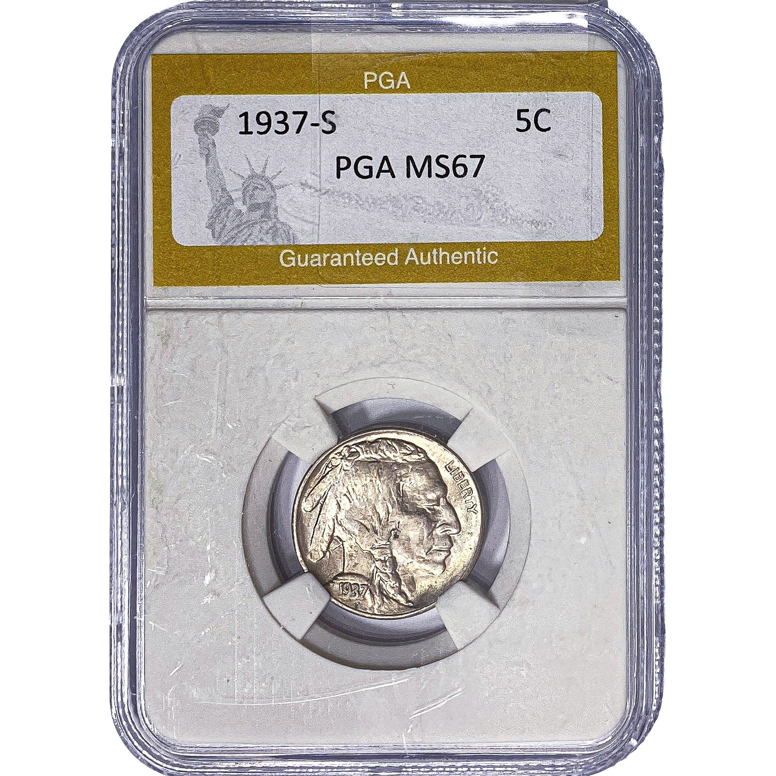 1937-S Buffalo Nickel PGA MS67 (1 of 2)