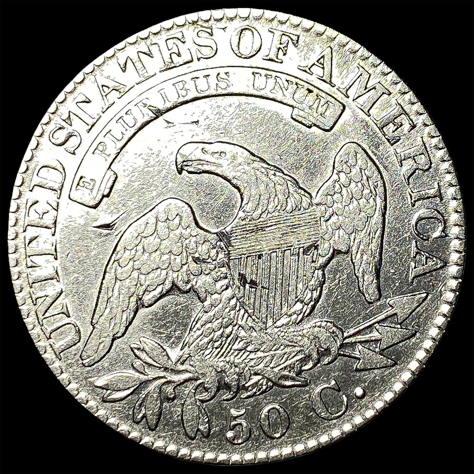 1827 Capped Bust Half Dollar CLOSELY UNCIRCULATED - 2