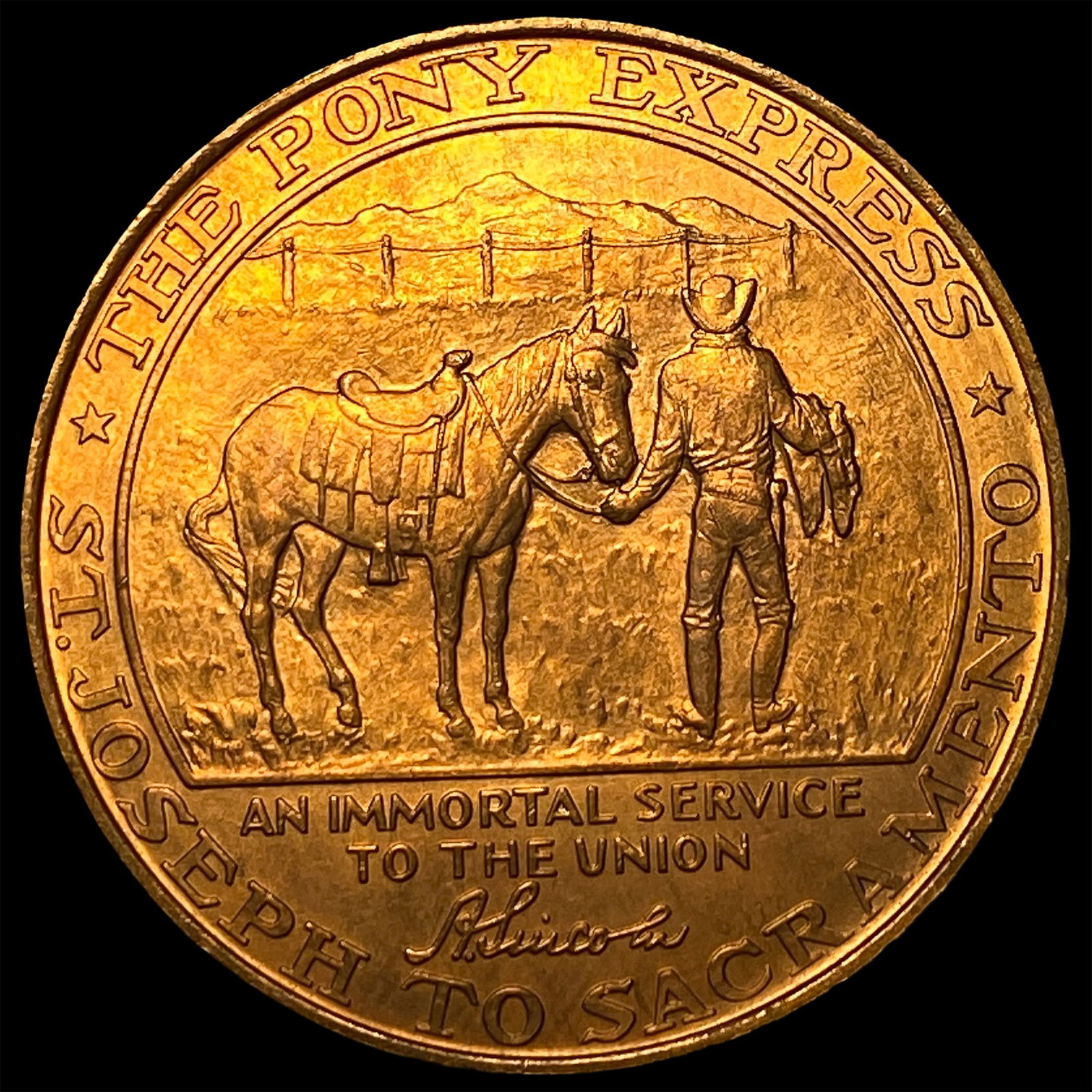 1961 Pony Express Centennial Medal UNCIRCULATED: 1961 Pony Express Centennial Medal UNCIRCULATED