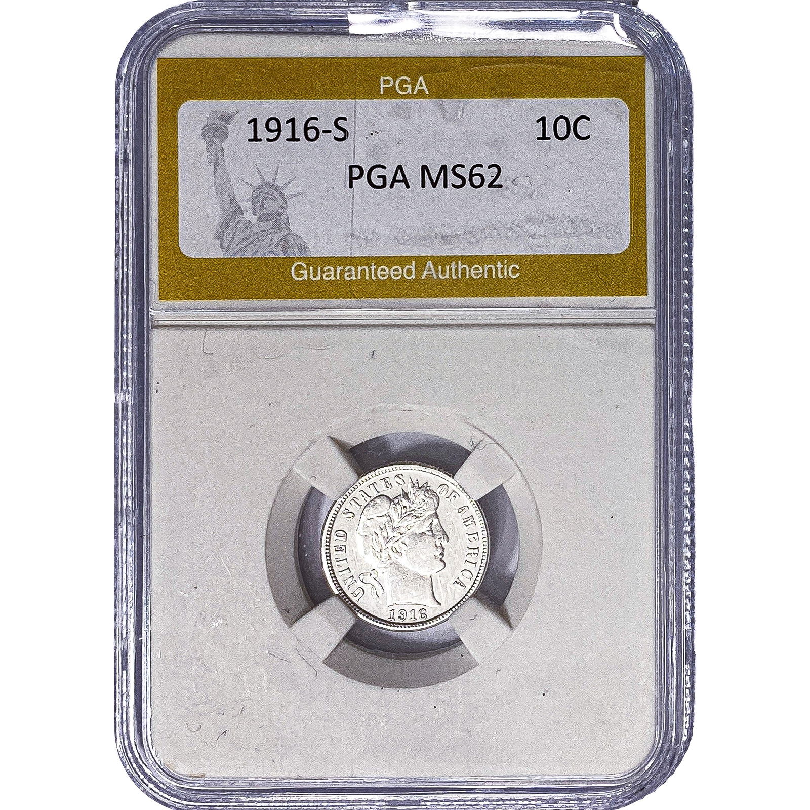 1916-S Barber Dime PGA MS62 (1 of 2)