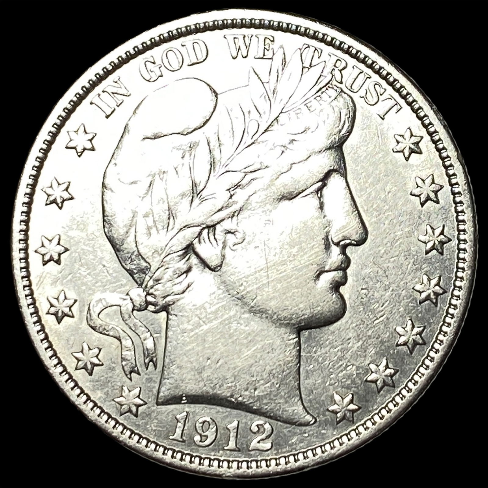 1912 Barber Half Dollar NEARLY UNCIRCULATED: 1912 Barber Half Dollar NEARLY UNCIRCULATED
