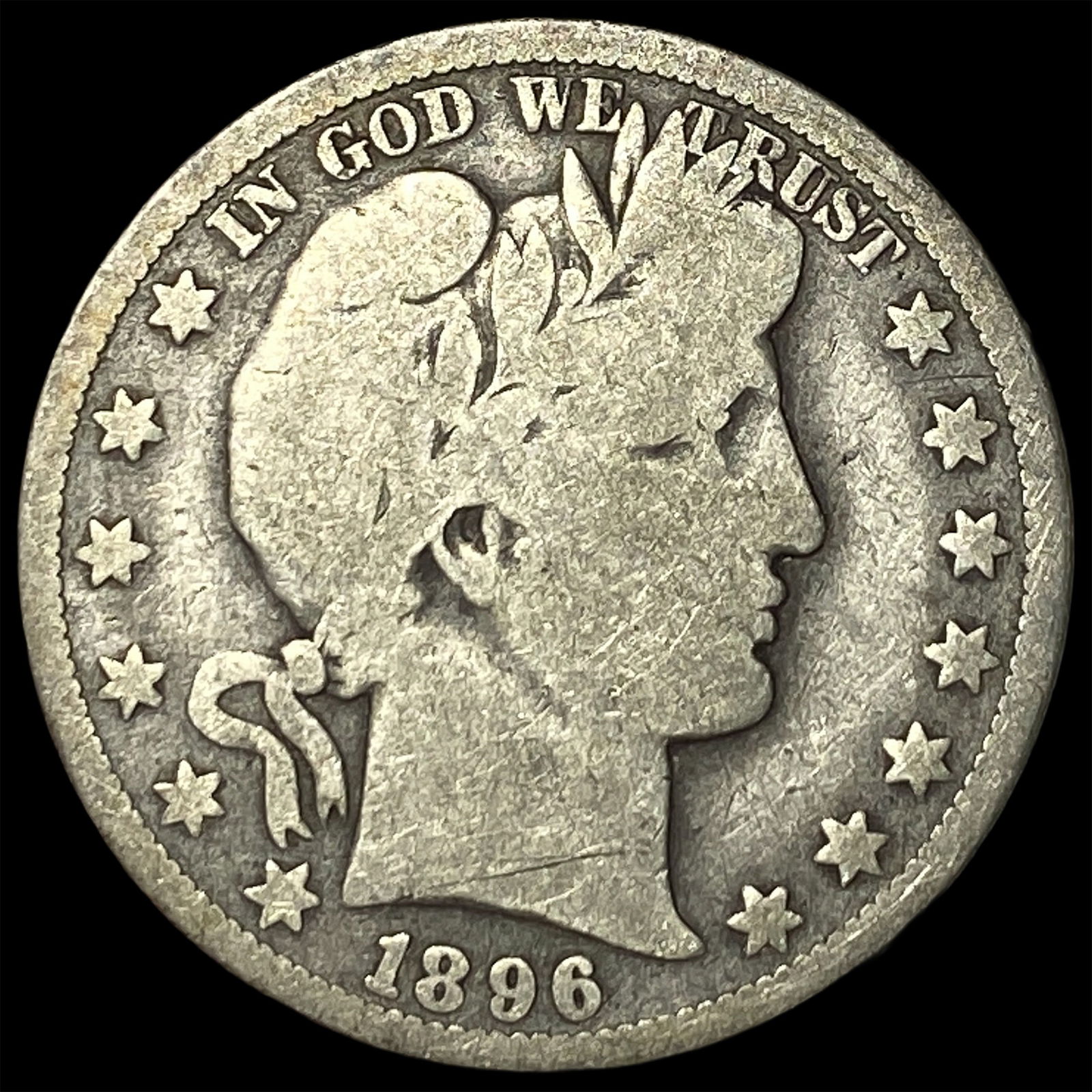 1896-O Silver Barber Half Dollar NICELY CIRCULATED (1 of 2)