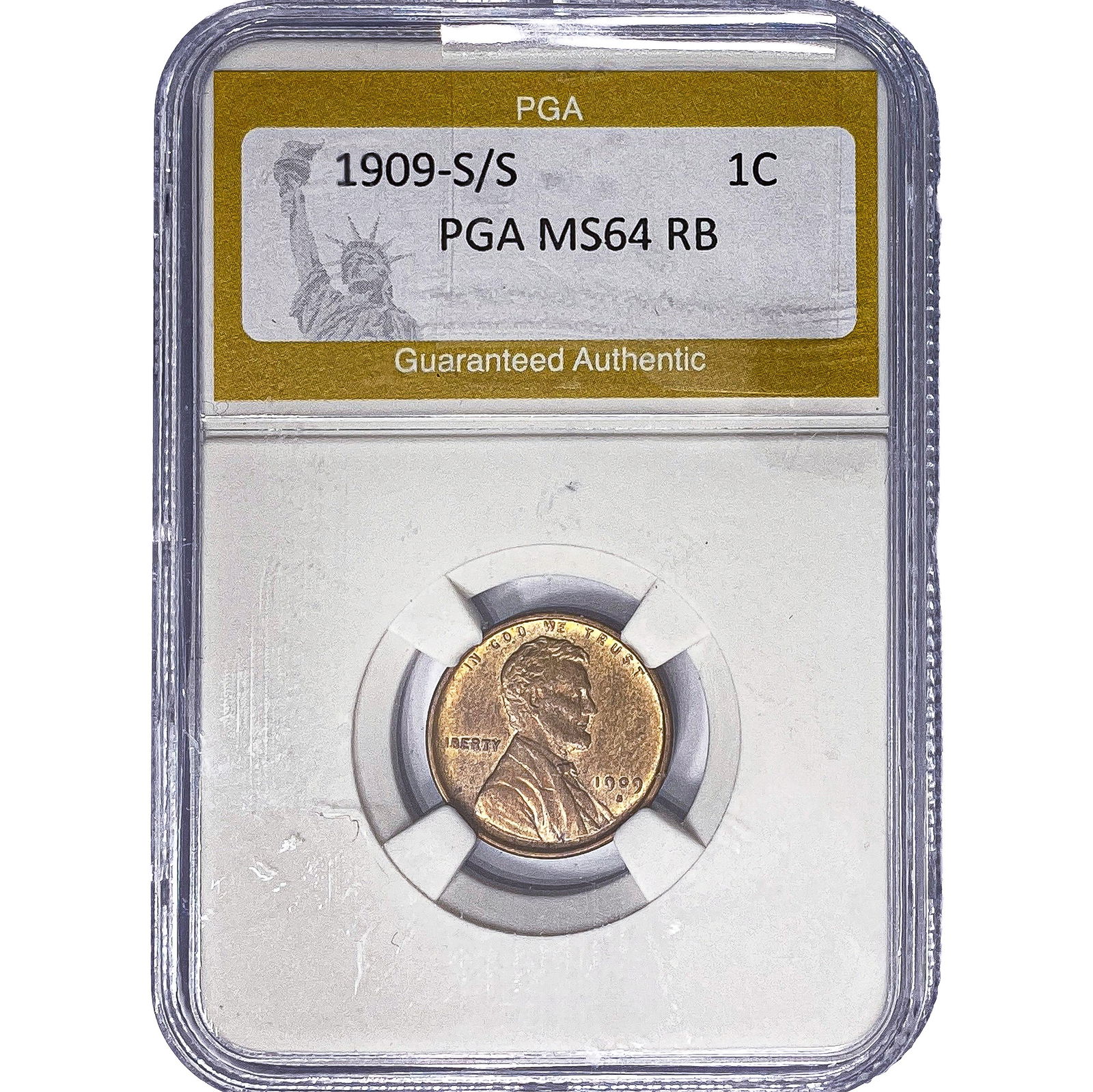 1909-S/S Wheat Cent PGA MS64 RB (1 of 2)