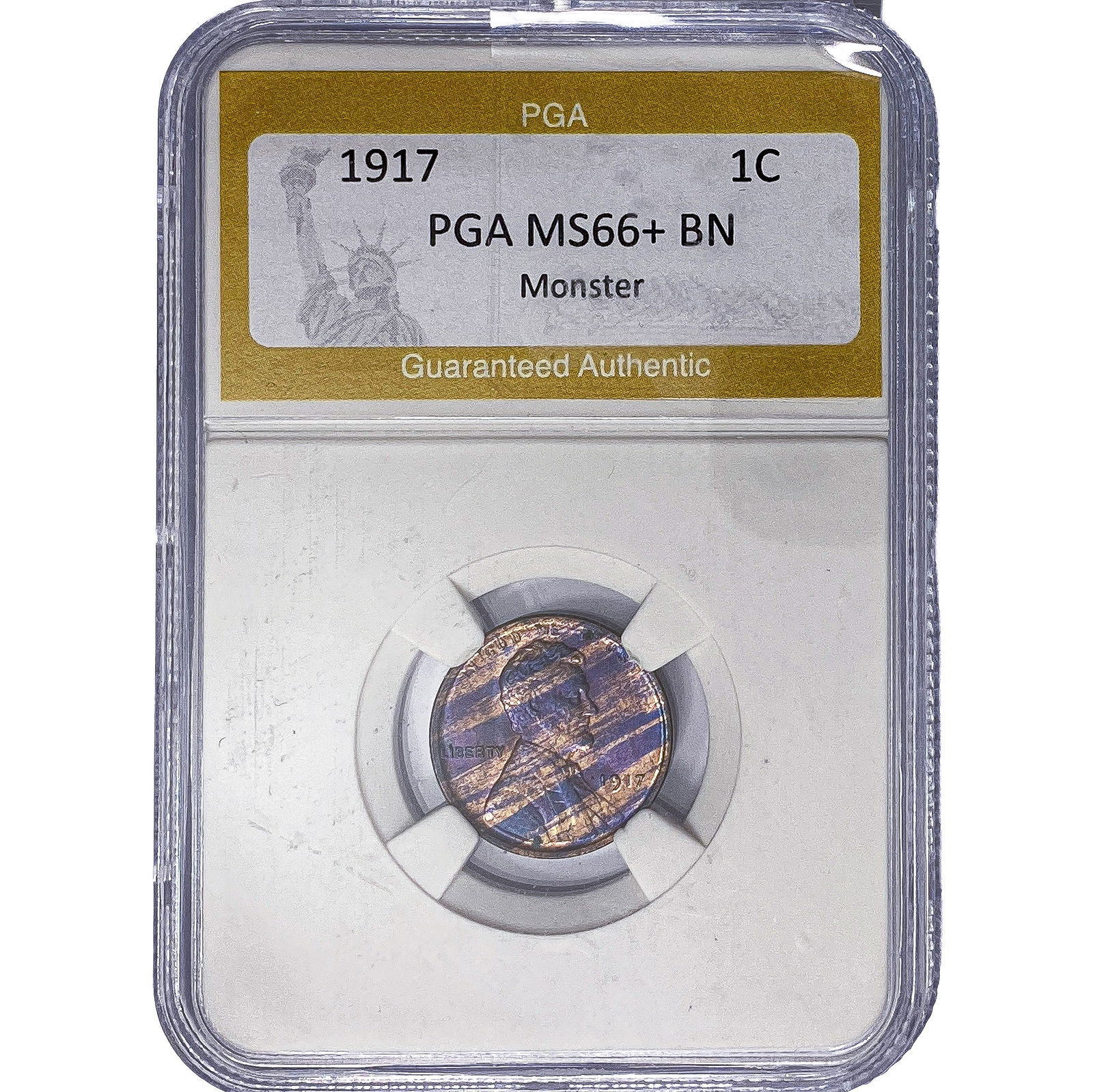 1917 Wheat Cent PGA MS66+ BN Monster: 1917 Wheat Cent PGA MS66+ BN Monster