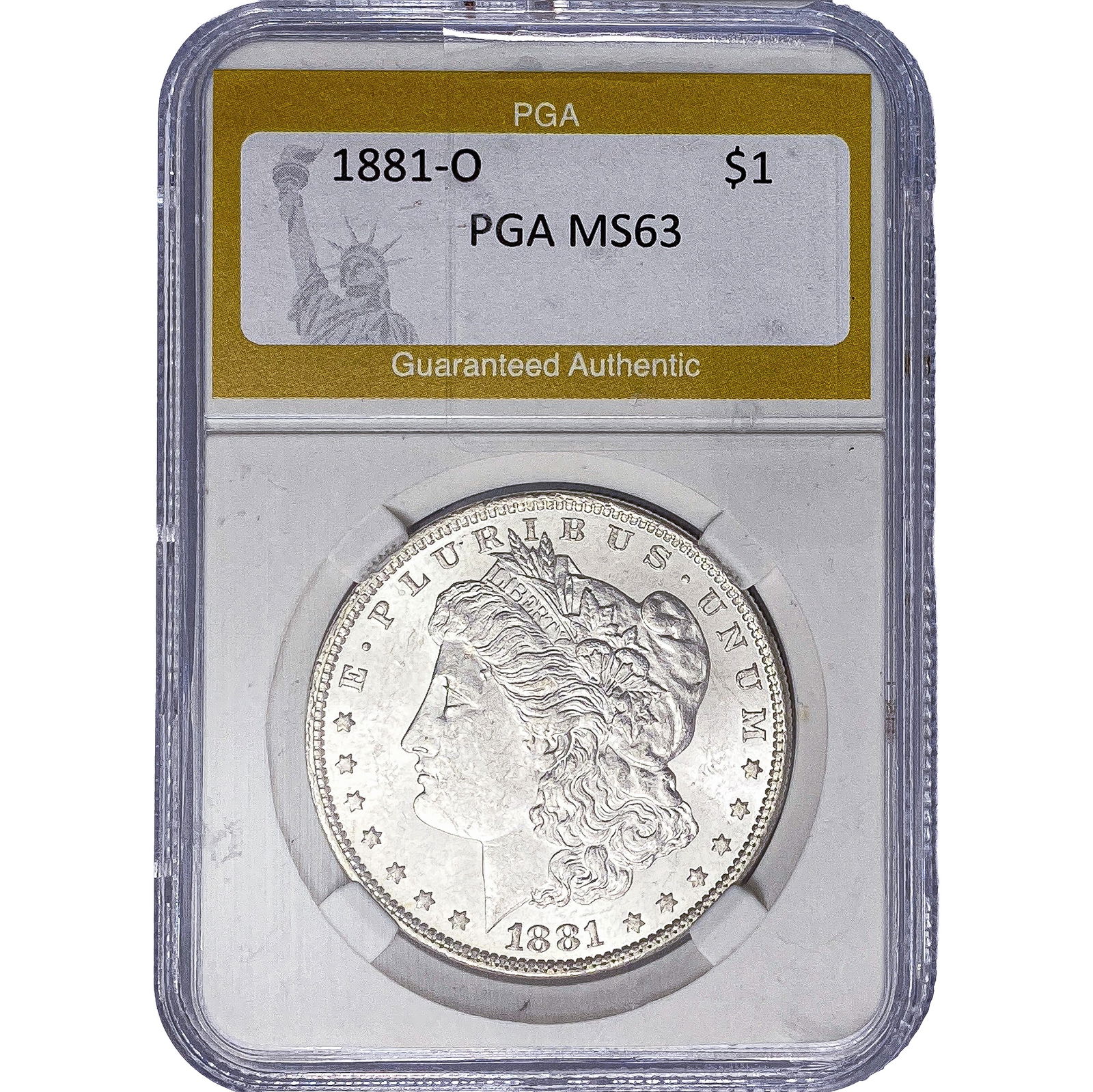 1881-O Morgan Silver Dollar PGA MS63: 1881-O Morgan Silver Dollar PGA MS63