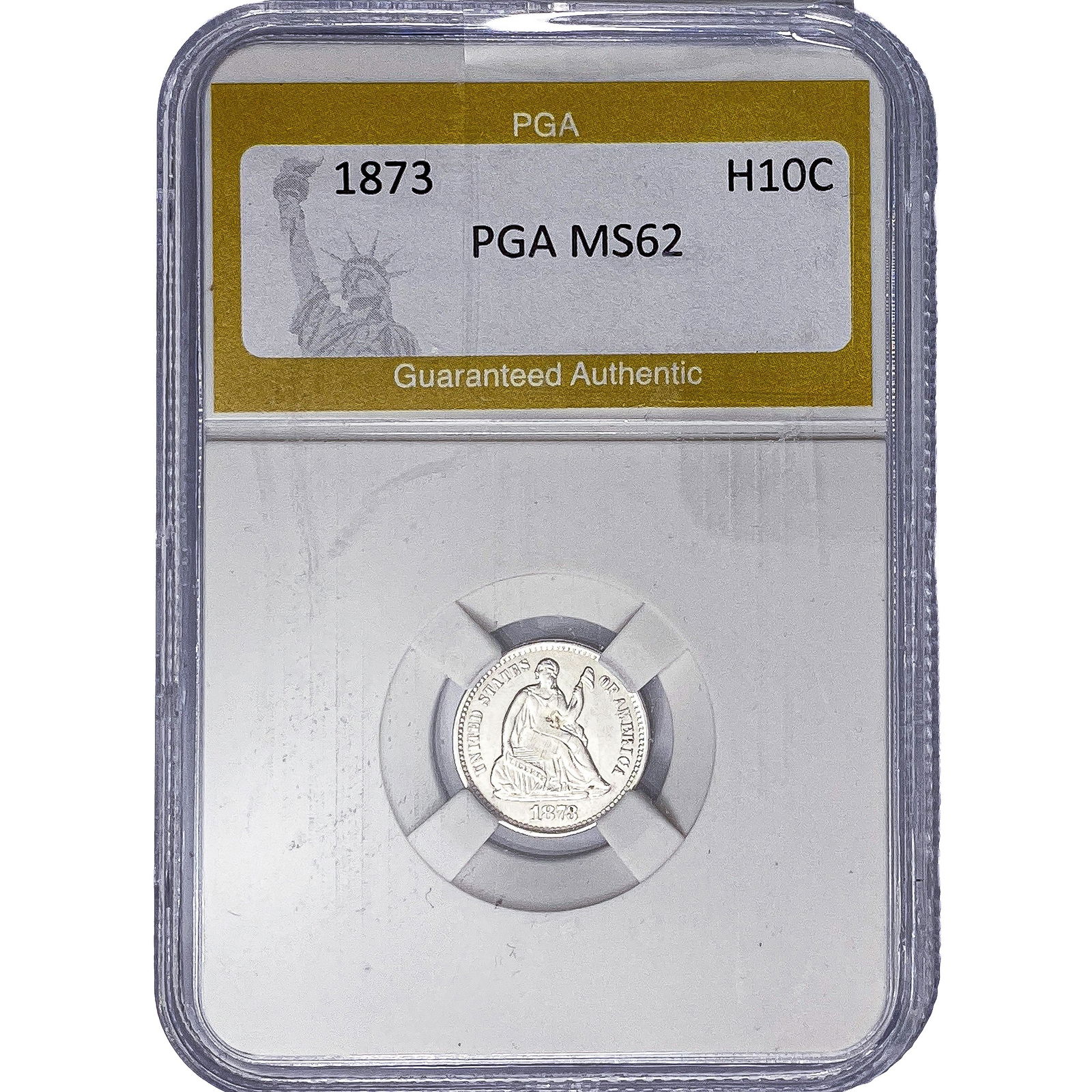 1873 Seated Liberty Half Dime PGA MS62: 1873 Seated Liberty Half Dime PGA MS62