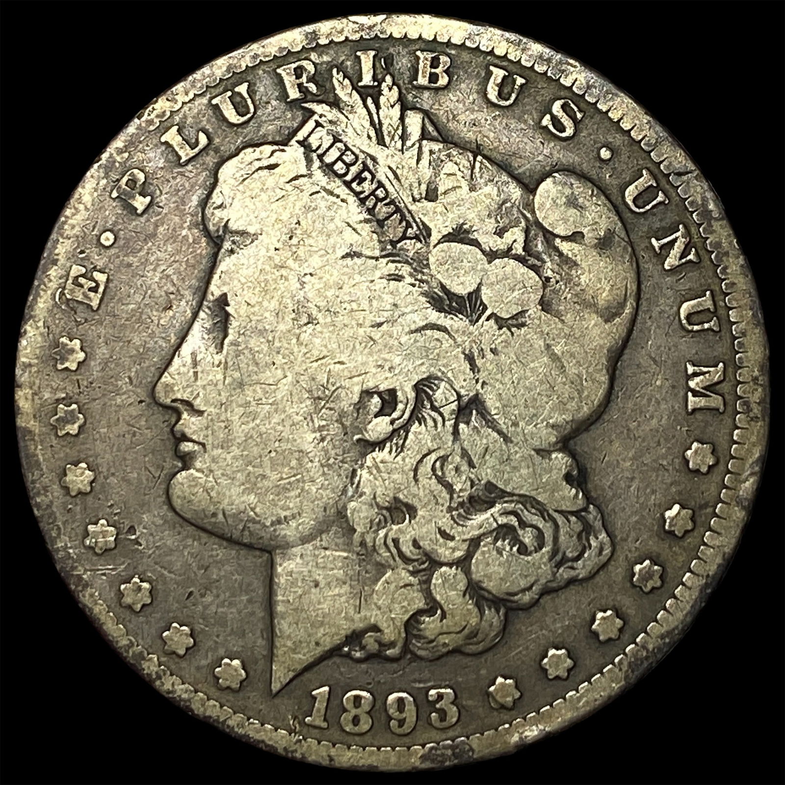 1893-CC Silver Morgan Dollar NICELY CIRCULATED: 1893-CC Silver Morgan Dollar NICELY CIRCULATED