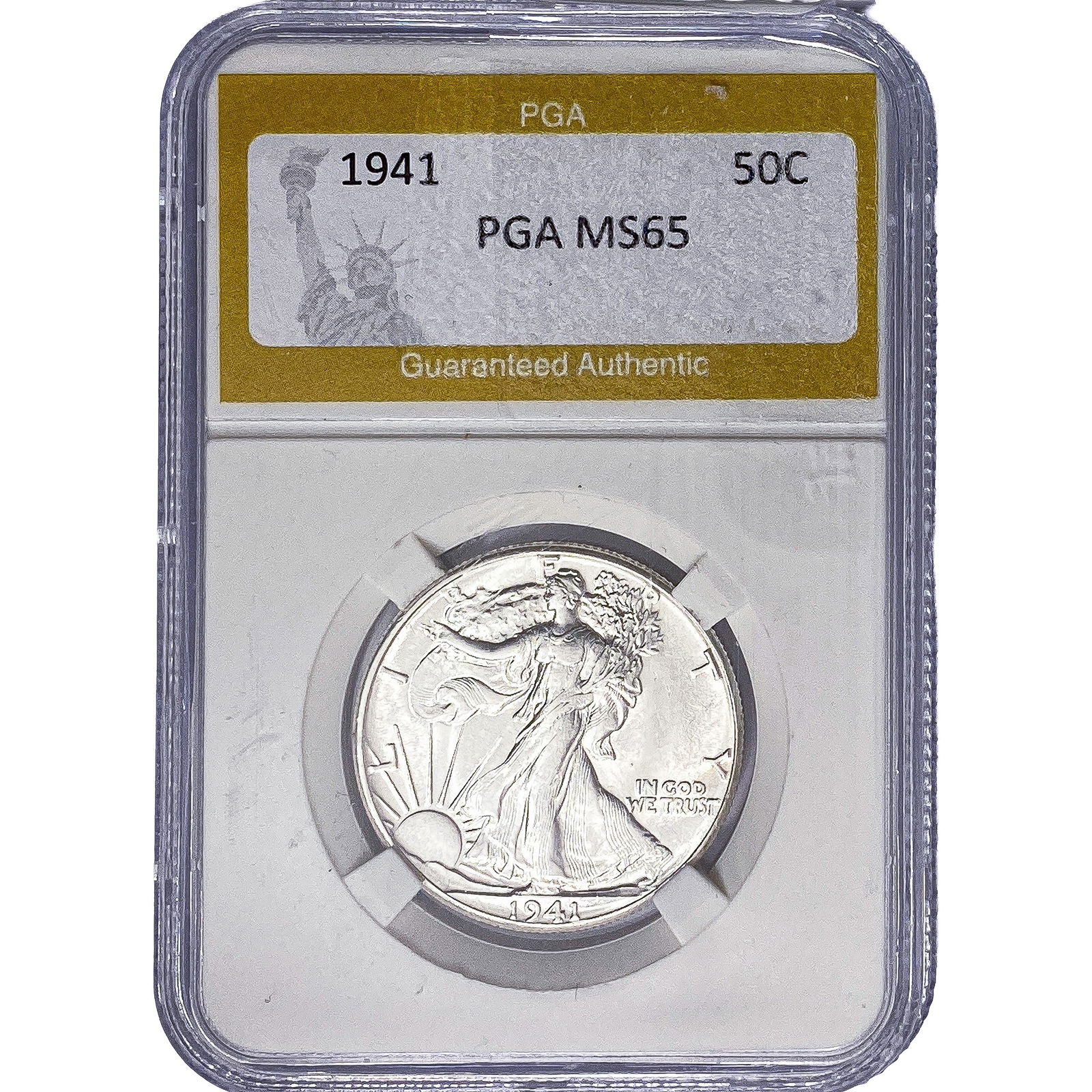 1941 Walking Liberty Half Dollar PGA MS65: 1941 Walking Liberty Half Dollar PGA MS65