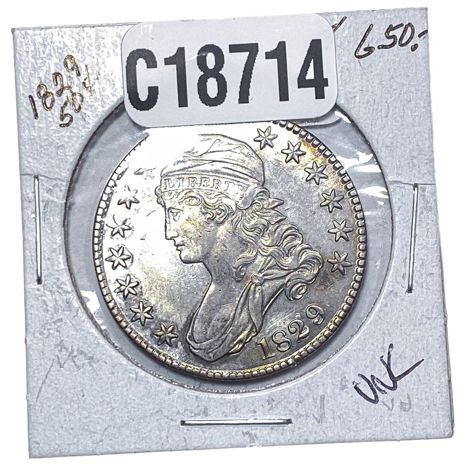 1829 Capped Bust Half Dollar: 1829 Capped Bust Half Dollar