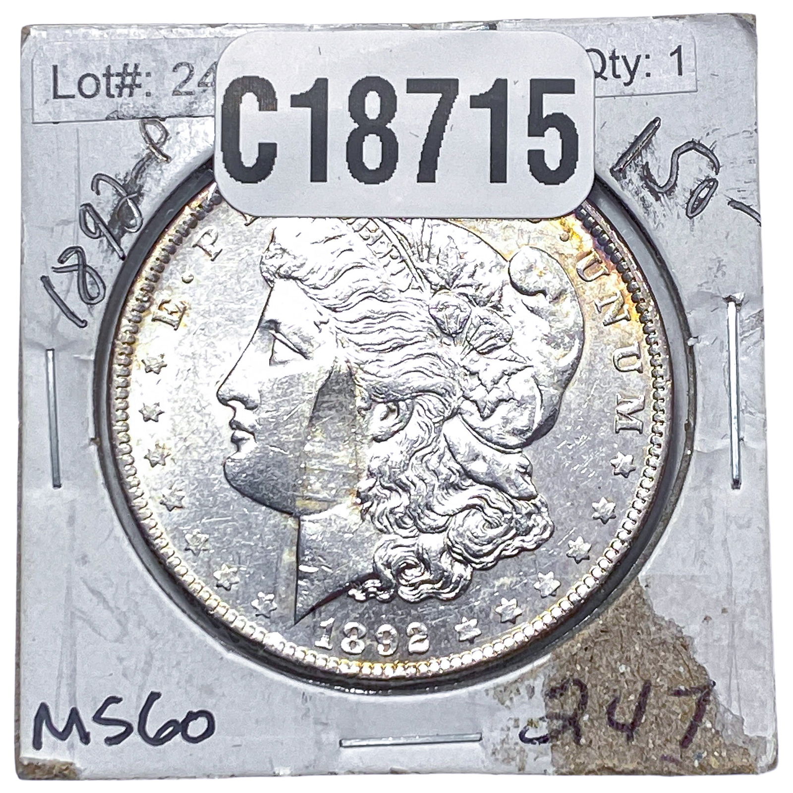 1892 Morgan Silver Dollar: 1892 Morgan Silver Dollar