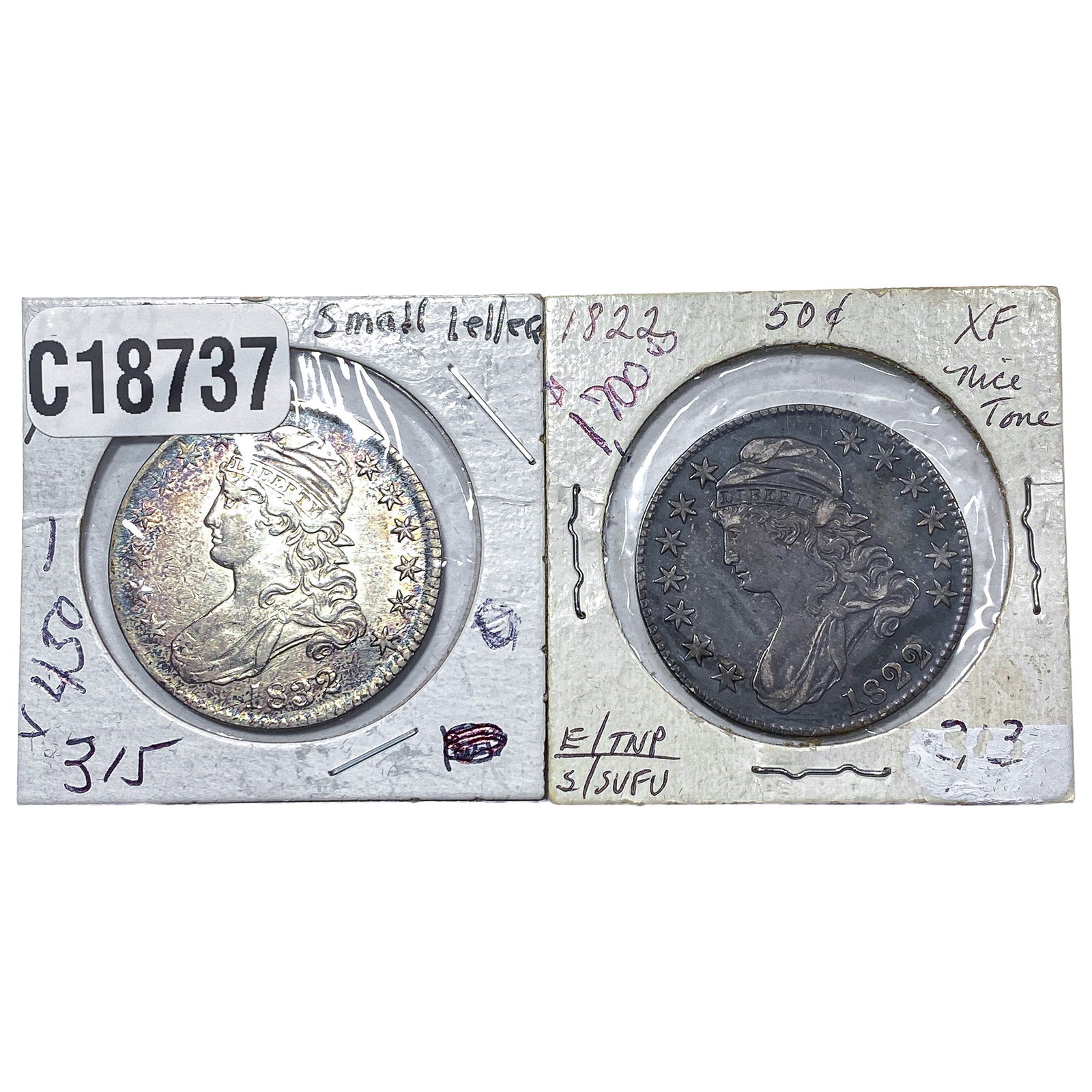 [2 Coins] 1822-1832 Capped Bust Half Dollar (1 of 2)