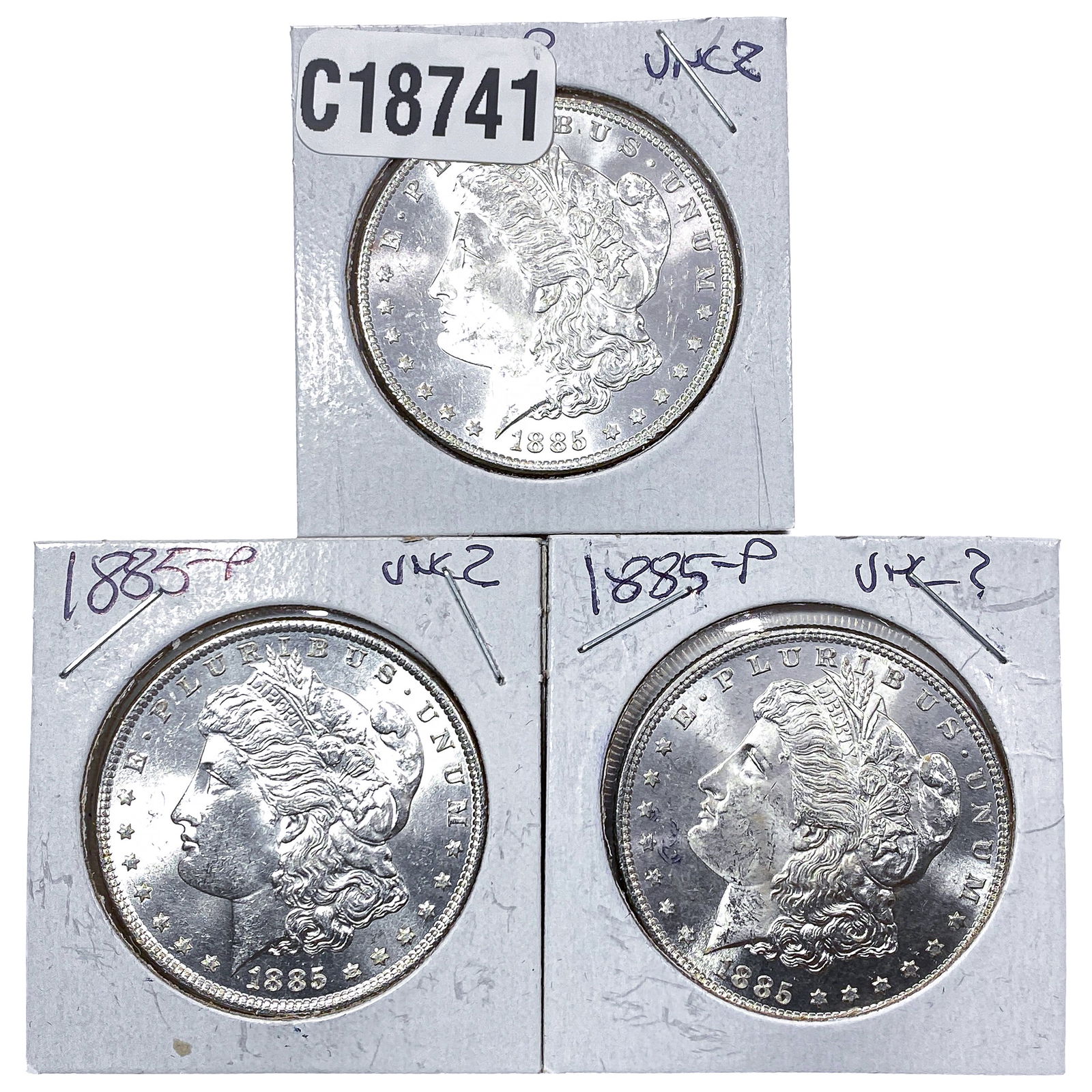 [3 Coins] 1885 Morgan Silver Dollar: [3 Coins] 1885 Morgan Silver Dollar