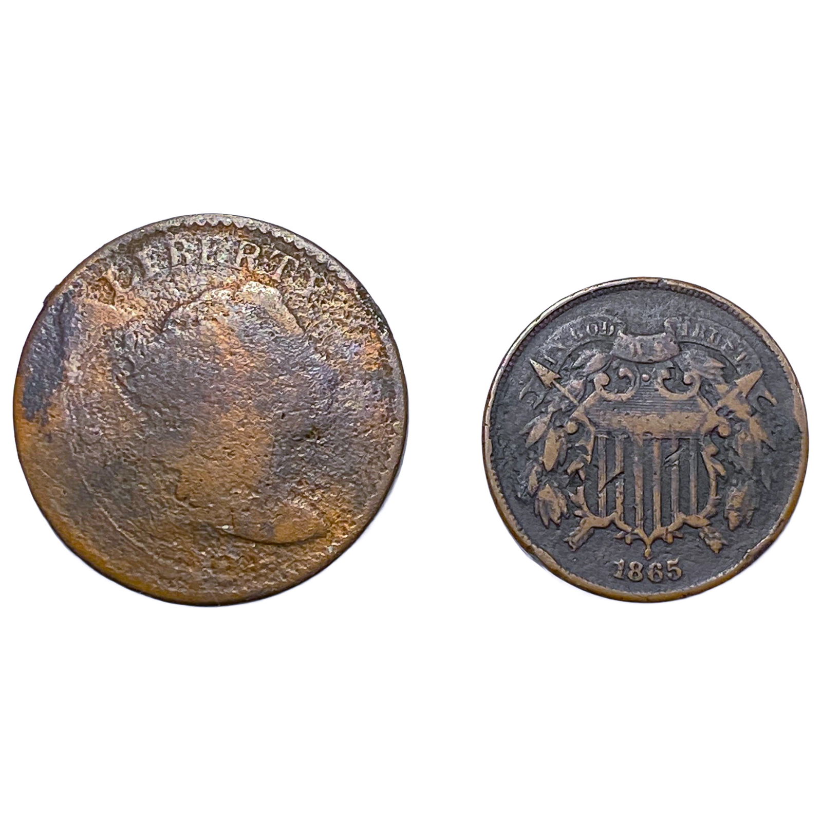[2 Coins] 1794-1865 2C & Lib. Cap (1 of 2)