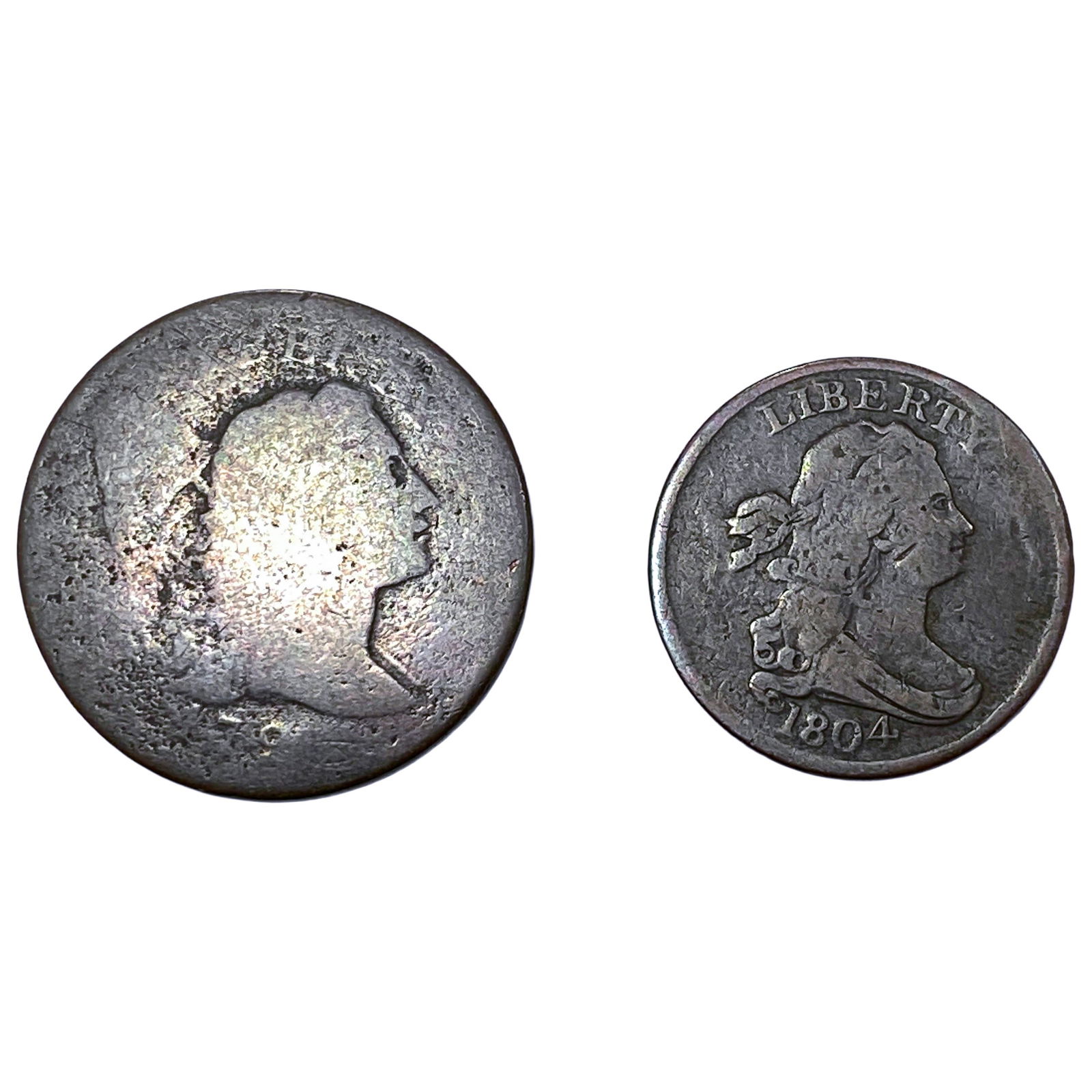 [2 Coins] 1794-1804 Flow. Hair & Draped Bust: [2 Coins] 1794-1804 Flow. Hair & Draped Bust