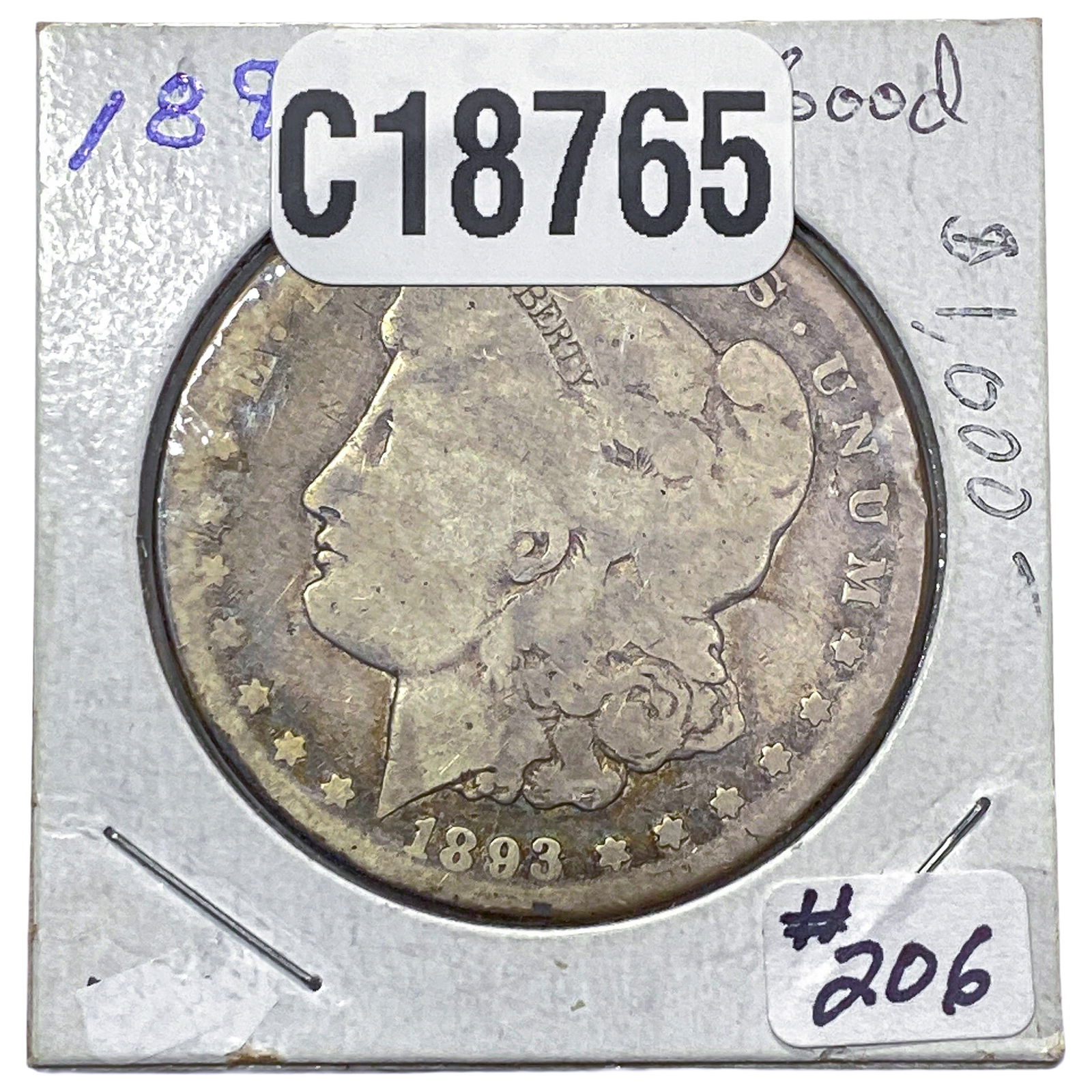 1893-CC Morgan Silver Dollar (1 of 2)