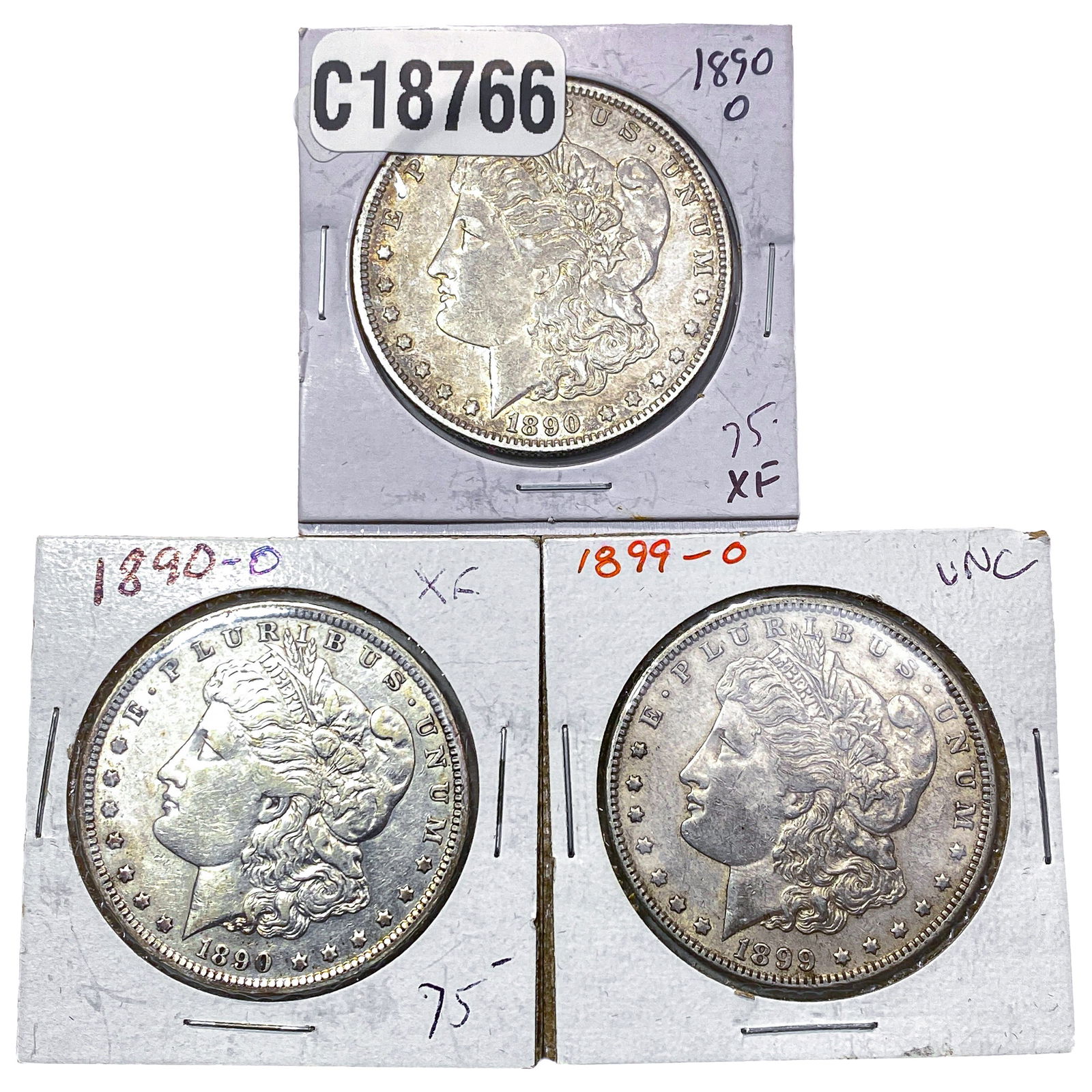 [3 Coins] 1890-1899 Morgan Silver Dollar (1 of 2)