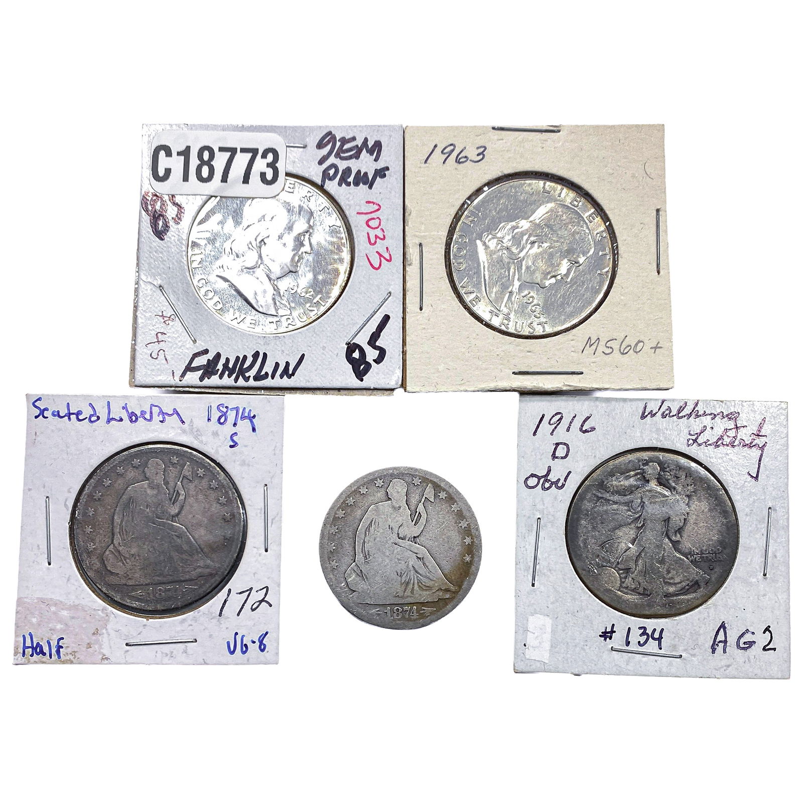 Various Dates U.S. 50C Lot: Various Dates U.S. 50C Lot